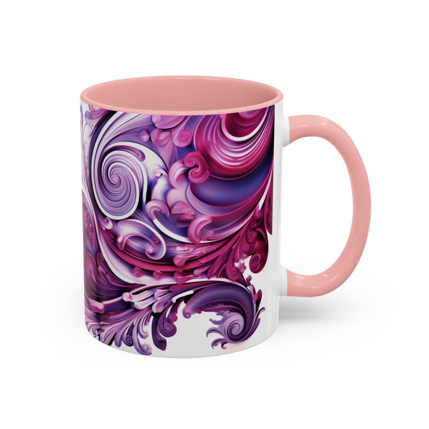 Coffee mug Paisley print ceramic Hot beverage casual soup cup keep the caffeine life alive with a morning drink of coffee regal style 11oz