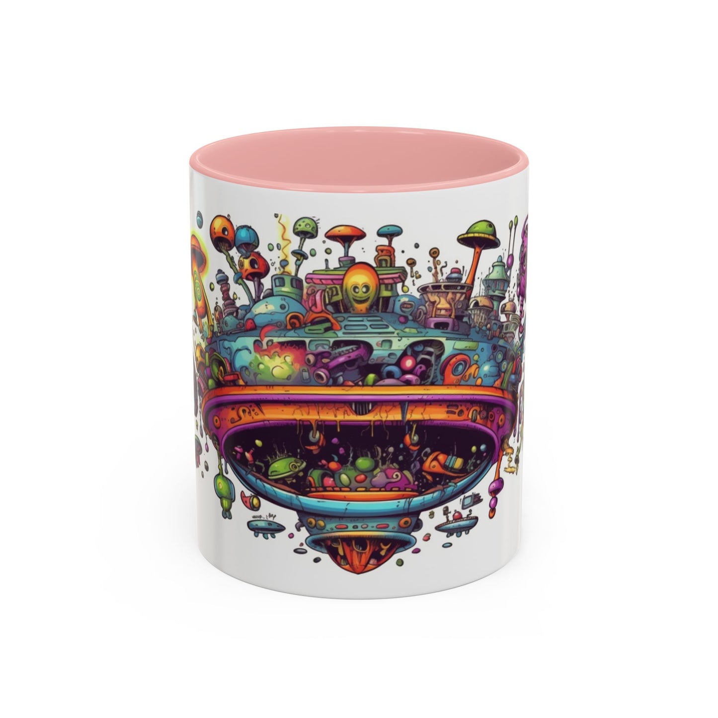 Graffiti print ceramic coffee mug Hot beverage casual soup mug keep the street life alive with a morning cup of coffee graffiti style 11oz