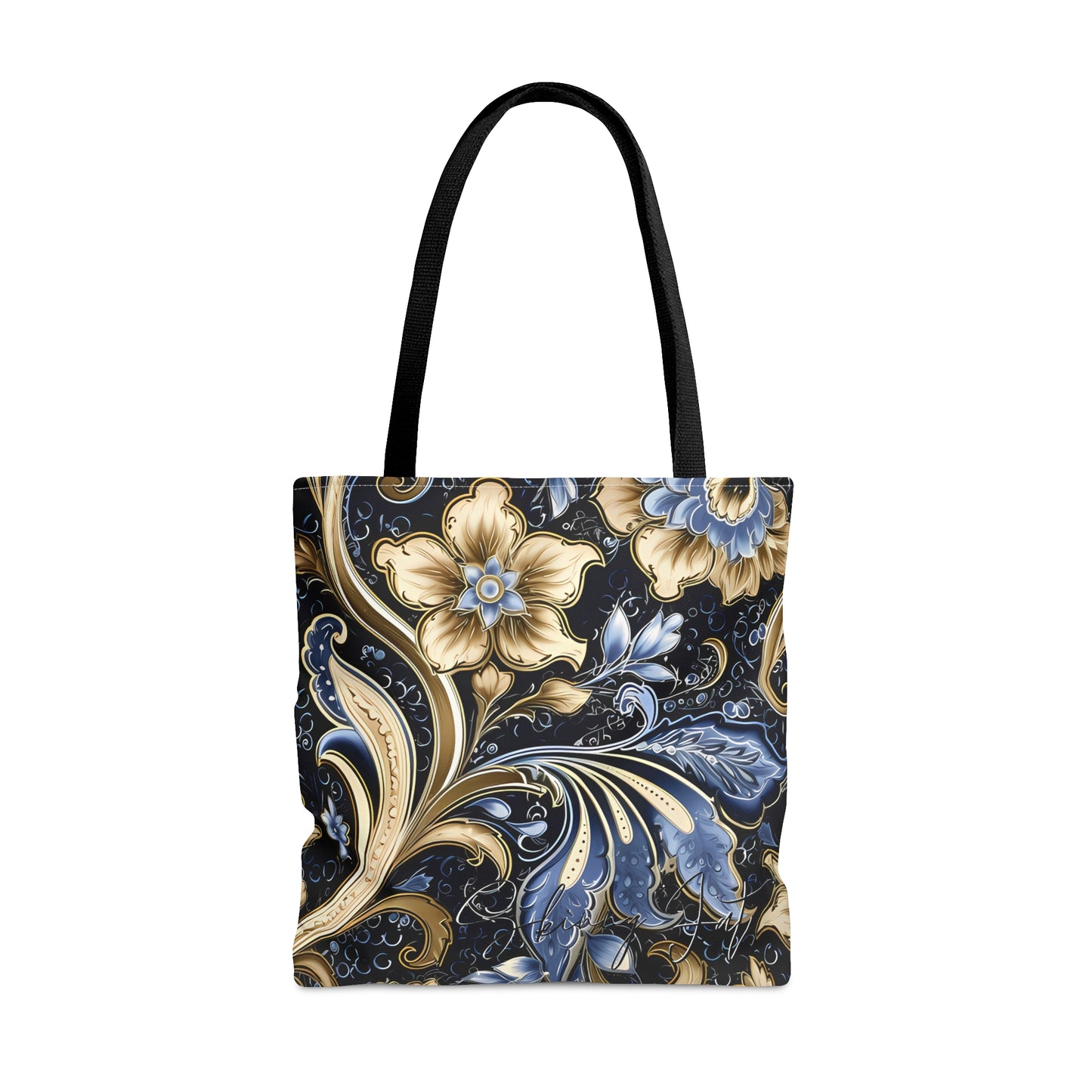 Artistic tote bag purple blue regal paisley inspired Watercolour design abstract art tote bag creative fashion gift for teen artist fashion