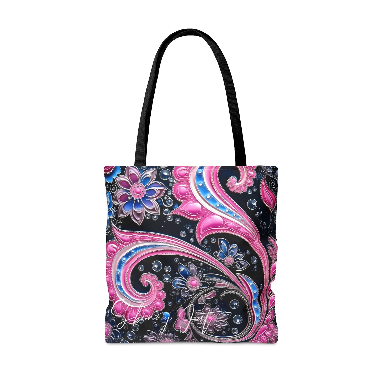 Artistic tote bag purple pink regal paisley inspired Watercolour design abstract art tote bag creative fashion gift for teen artist fashion