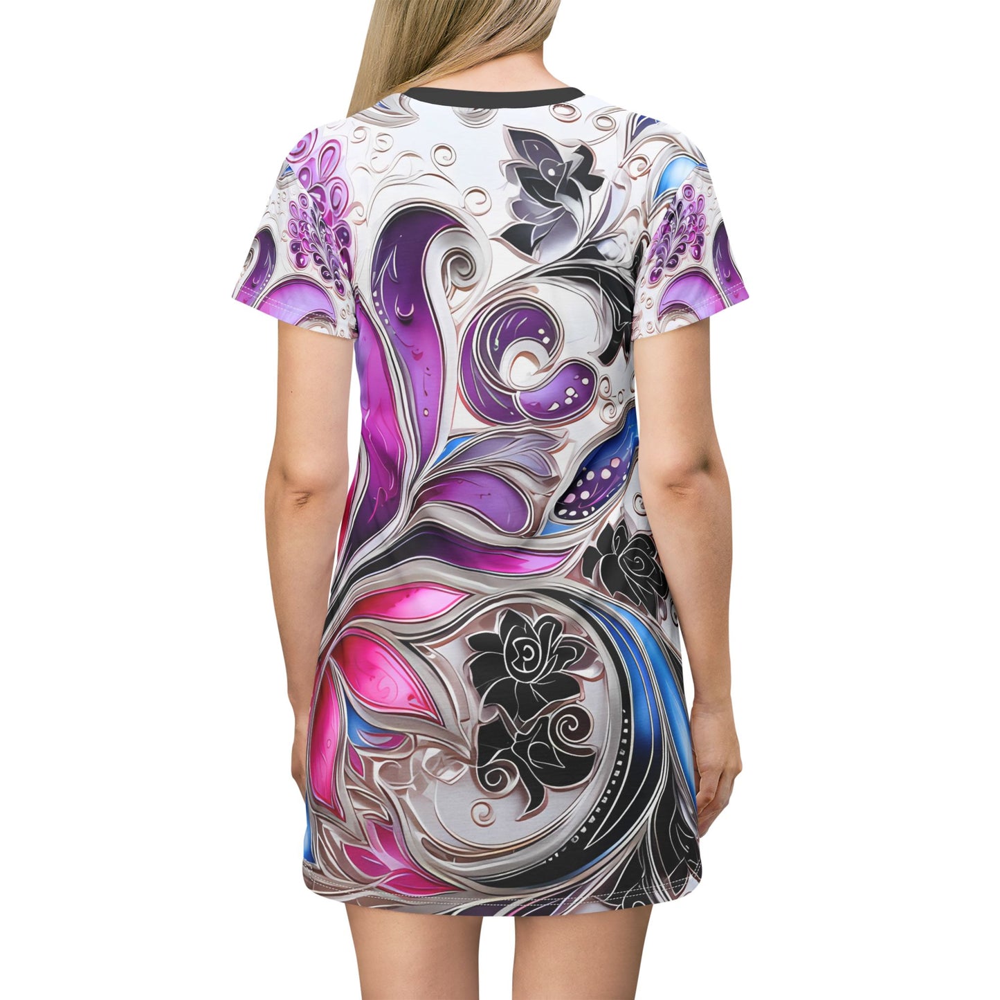 Spring dress T comfortable breathable paisley regal design leisure wear Spring T love of butterflies spring Feminine wear casual womens wear