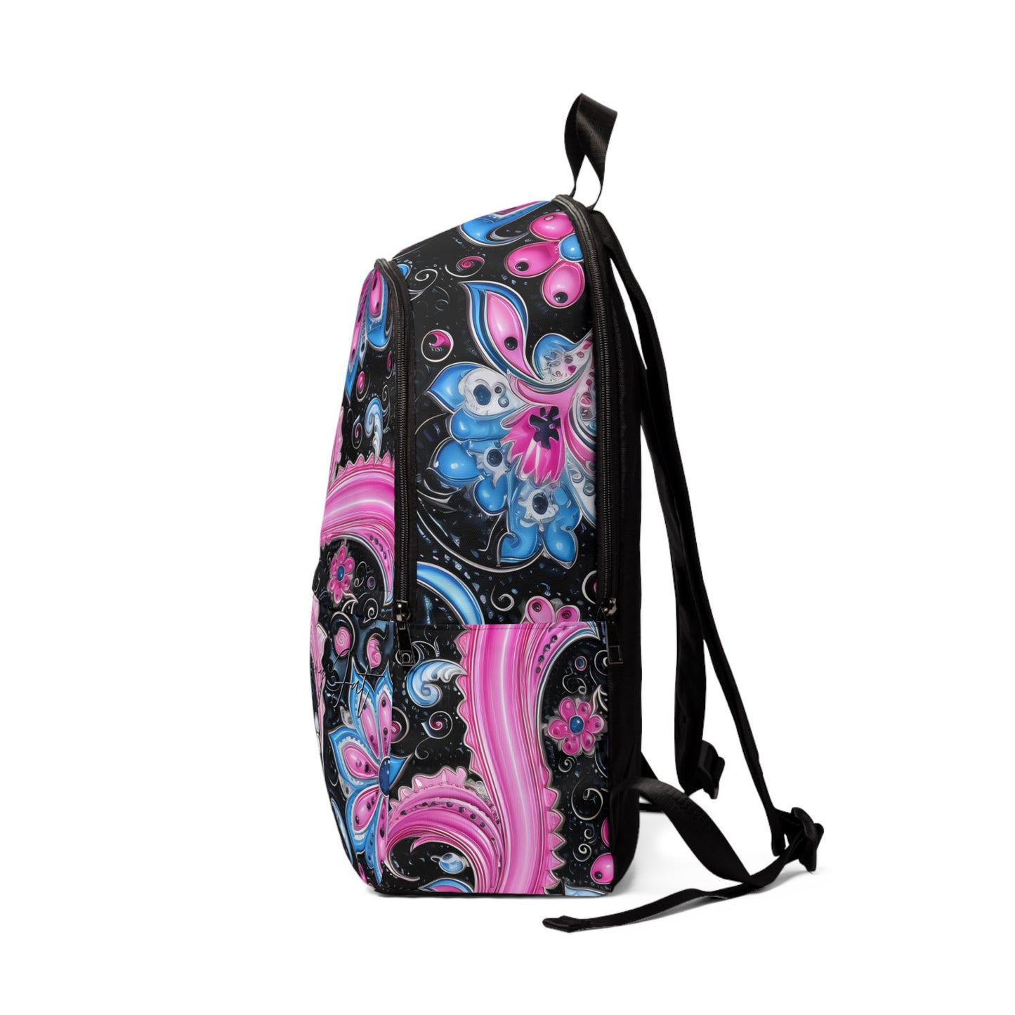 Student backpack bag paisley inspired Watercolour inspired design abstract art shoulder bag art tote creative fashion artist fashion makeup