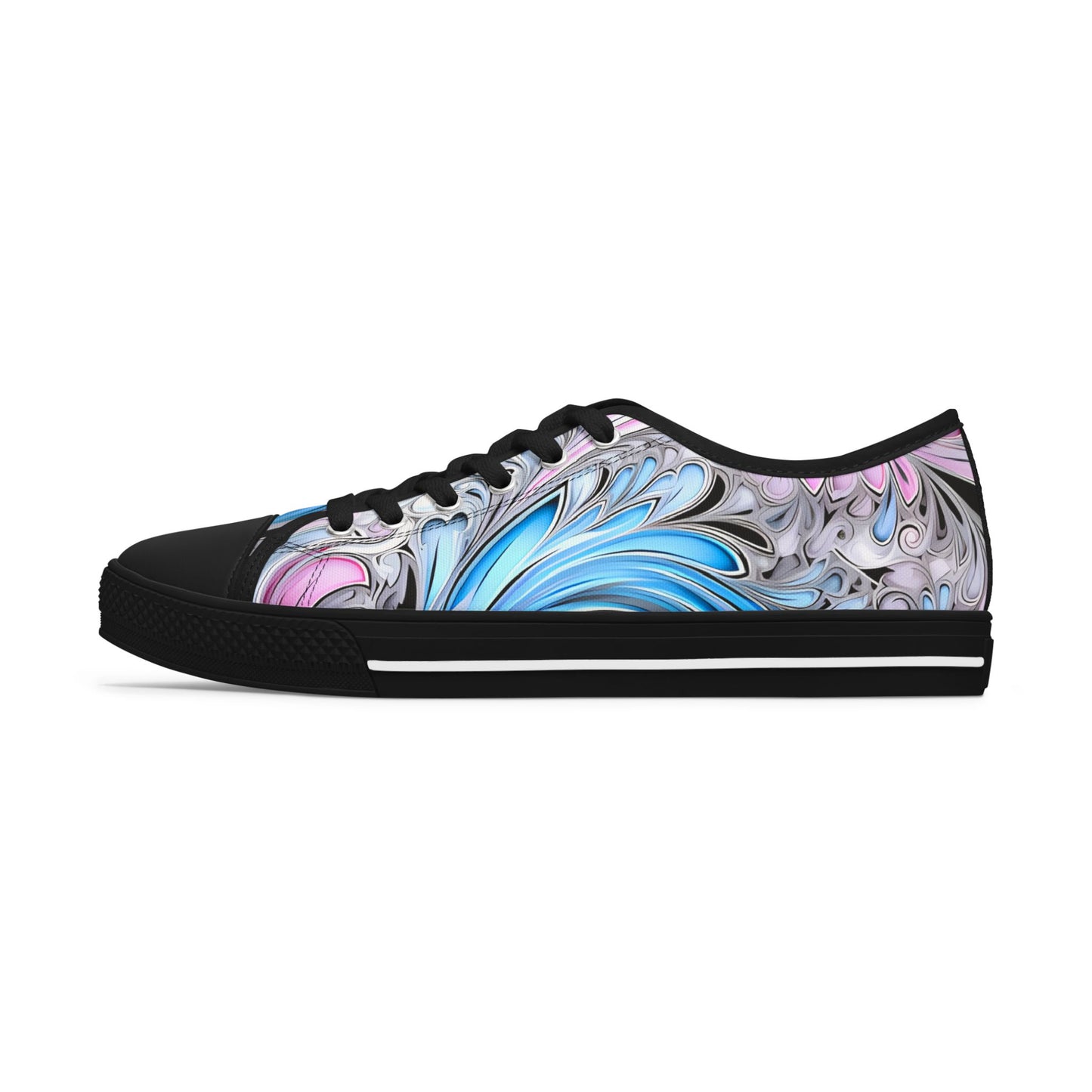 Womens Low Top abstract art print shoe low top abstract art shoes artistic sneaker abstract pattern unique footwear paisley abstract design