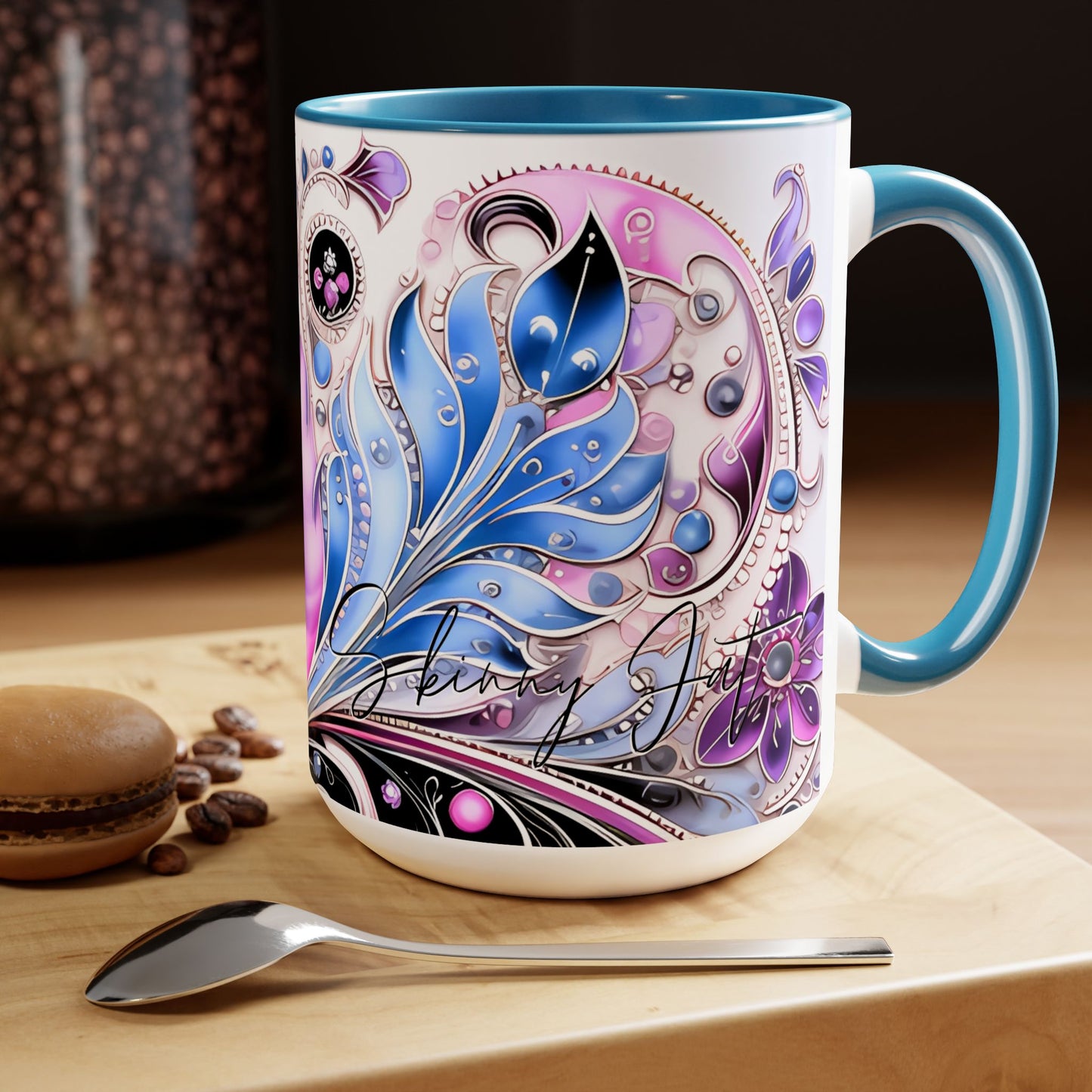 Ceramic coffee mug Ai image printed Hot beverage casual soup cup keeps the pride of Caffine alive with a morning cup of coffee Ai style 15oz