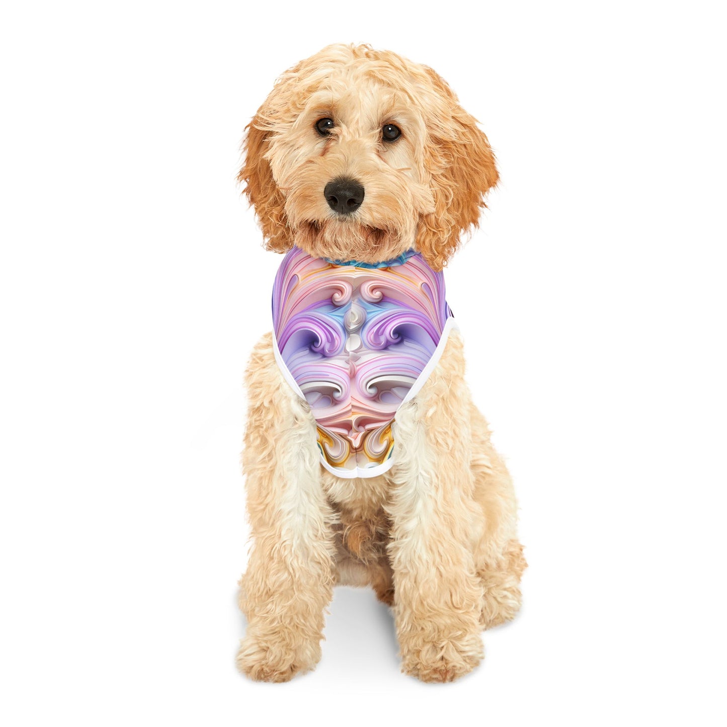 Pet hoodies printed with Ai graphics, polyester made light weight, cozy breathable pet apparel, stylish pet clothing, small pet grooming