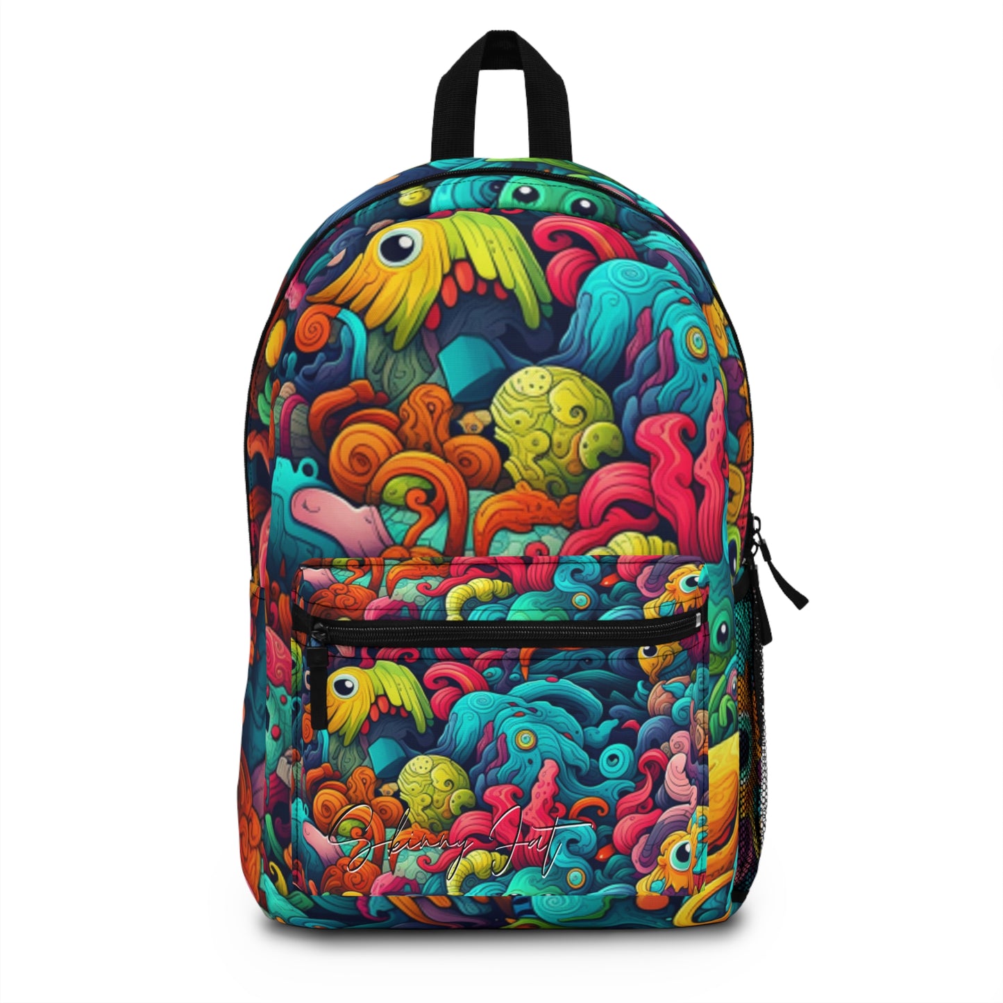 Shoulder bag Backpack for trippy art lovers Ai graphic inspired imagery Ai graphics back pack Back to school vibe Unisex make up Back pack