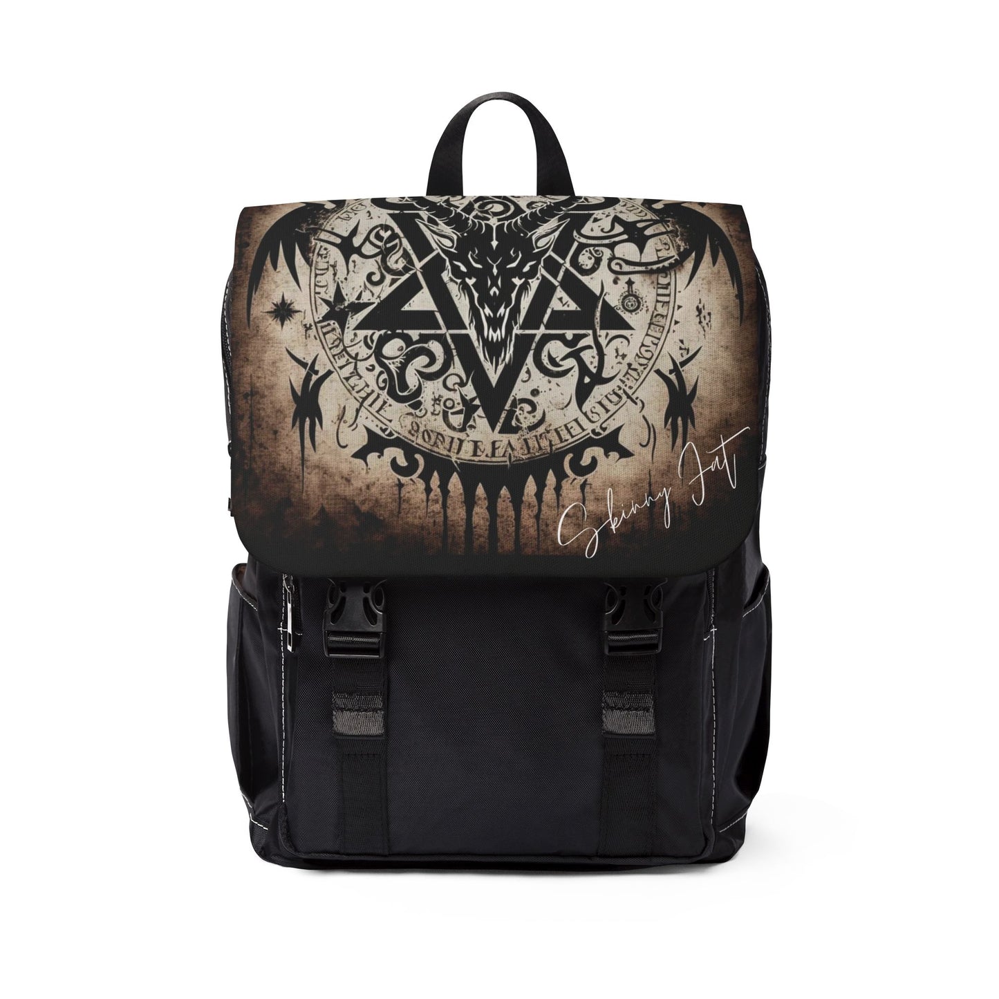 Student backpack bag gothic inspired Watercolour design abstract art shoulder bag art tote creative fashion artist fashion makeup