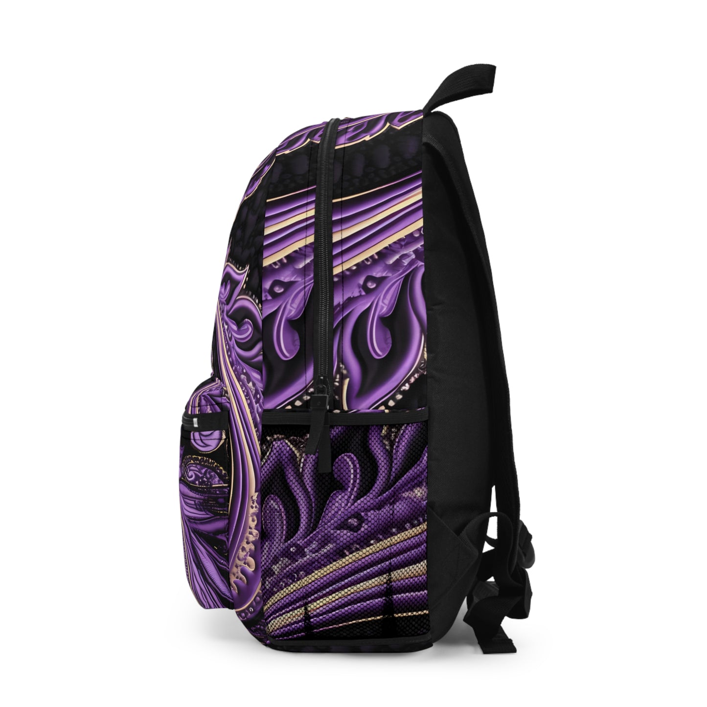 Student backpack bag paisley inspired Watercolour inspired design abstract art shoulder bag art tote creative fashion artist fashion makeup