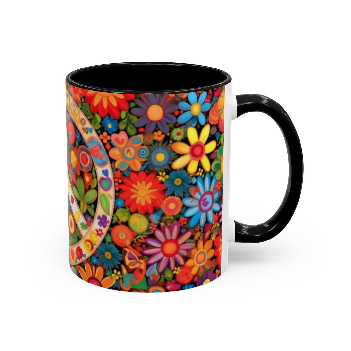 Flower print ceramic coffee mug Hot beverage casual soup mug keep the caffine life alive with a morning cup of coffee Ai tech style