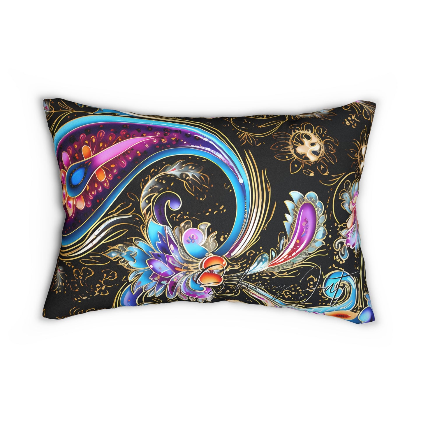 Spun Polyester Square lumbar Pillow with Stunning Graphics Innovative Comfort Artificial Intelligence in Every Thread gift for everyone