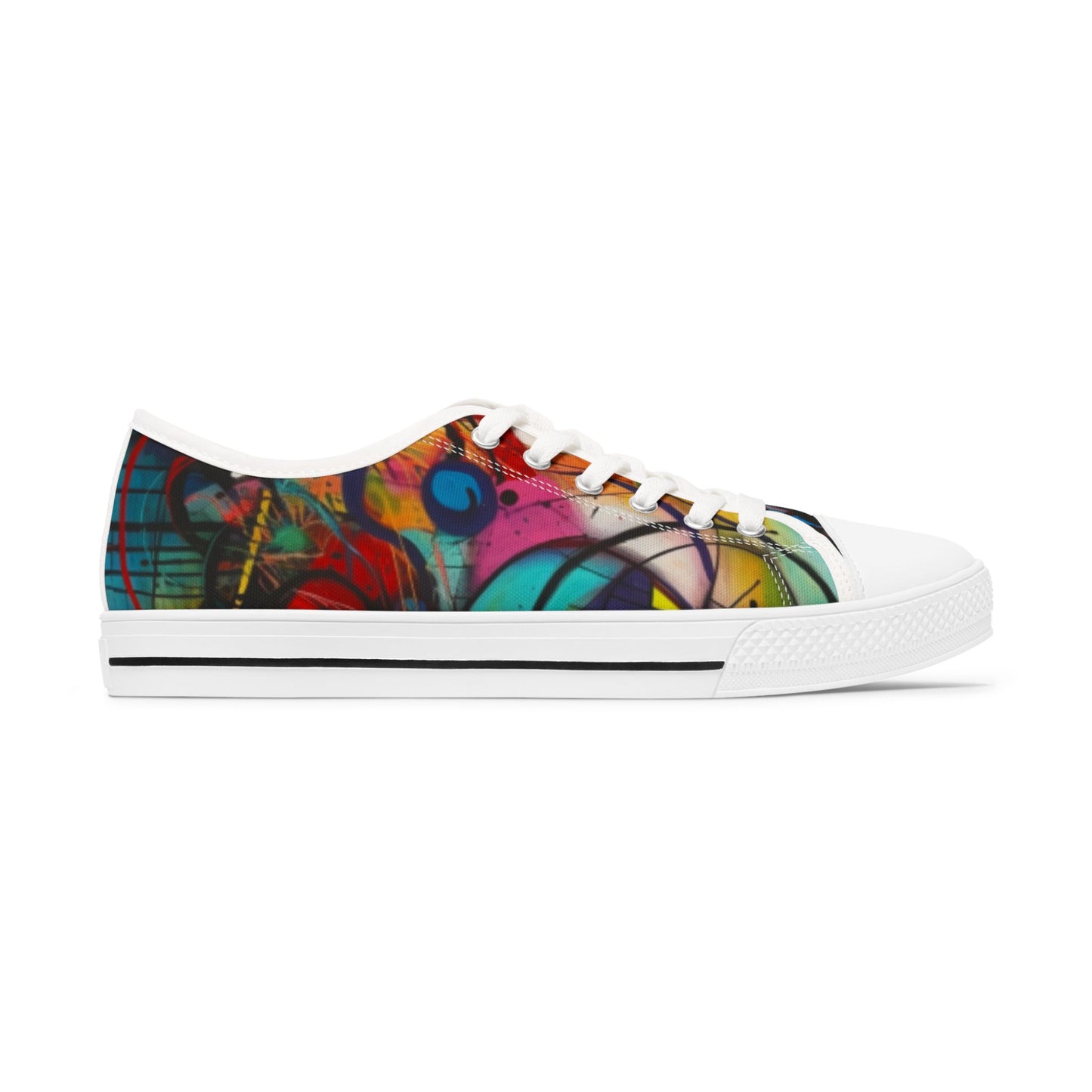 Women's Low Top, abstract art print shoe, low top abstract art shoes, artistic sneaker, abstract pattern, unique footwear, abstract design