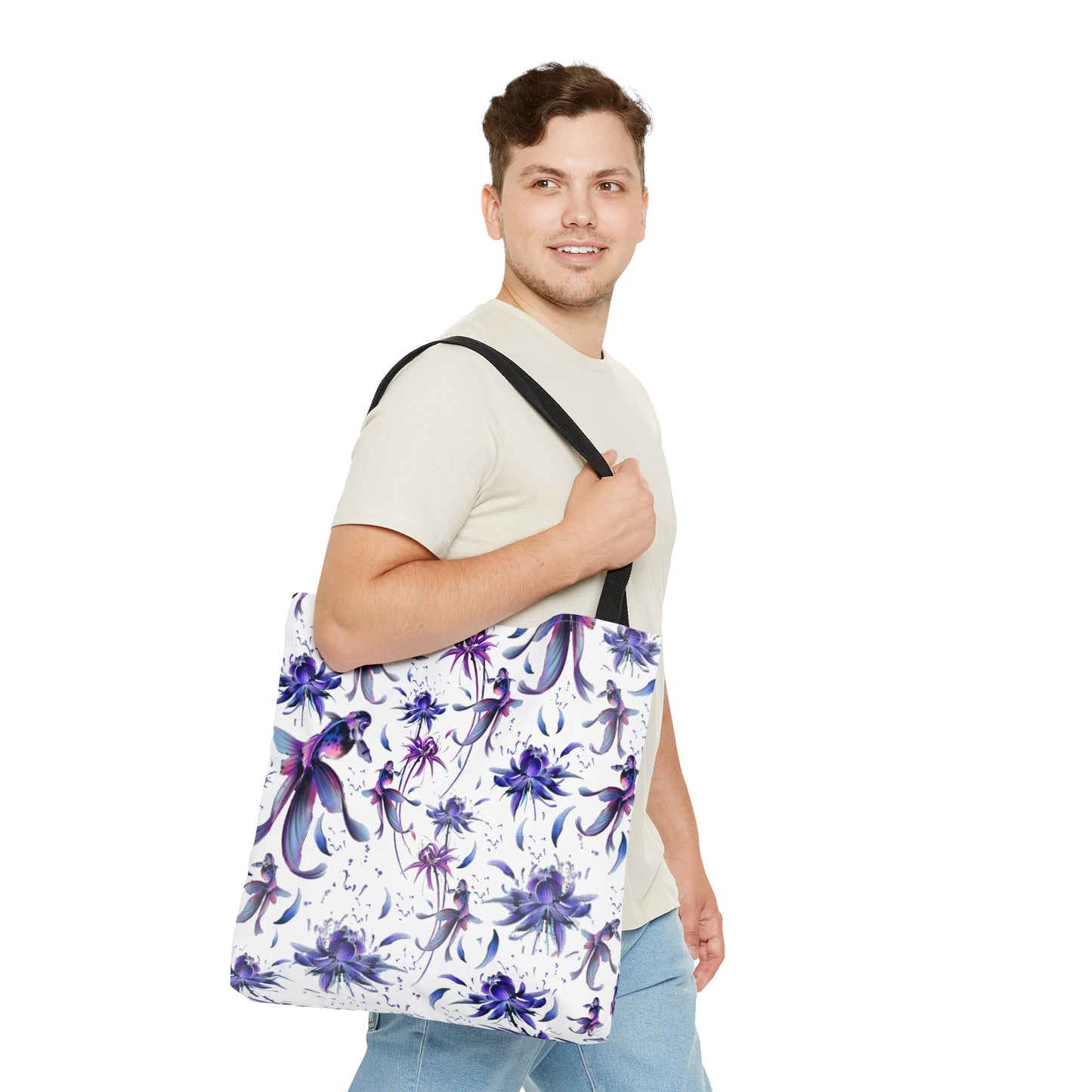 Tote Bag gift features a beautiful flower image on both sides perfect for nature lovers and those who appreciate the beauty of flowers