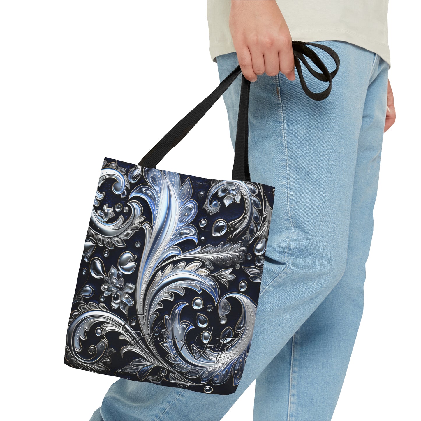 shoppers tote bag purple blue regal paisley inspired Watercolour design abstract art tote bag creative fashion gift for teen artist fashion