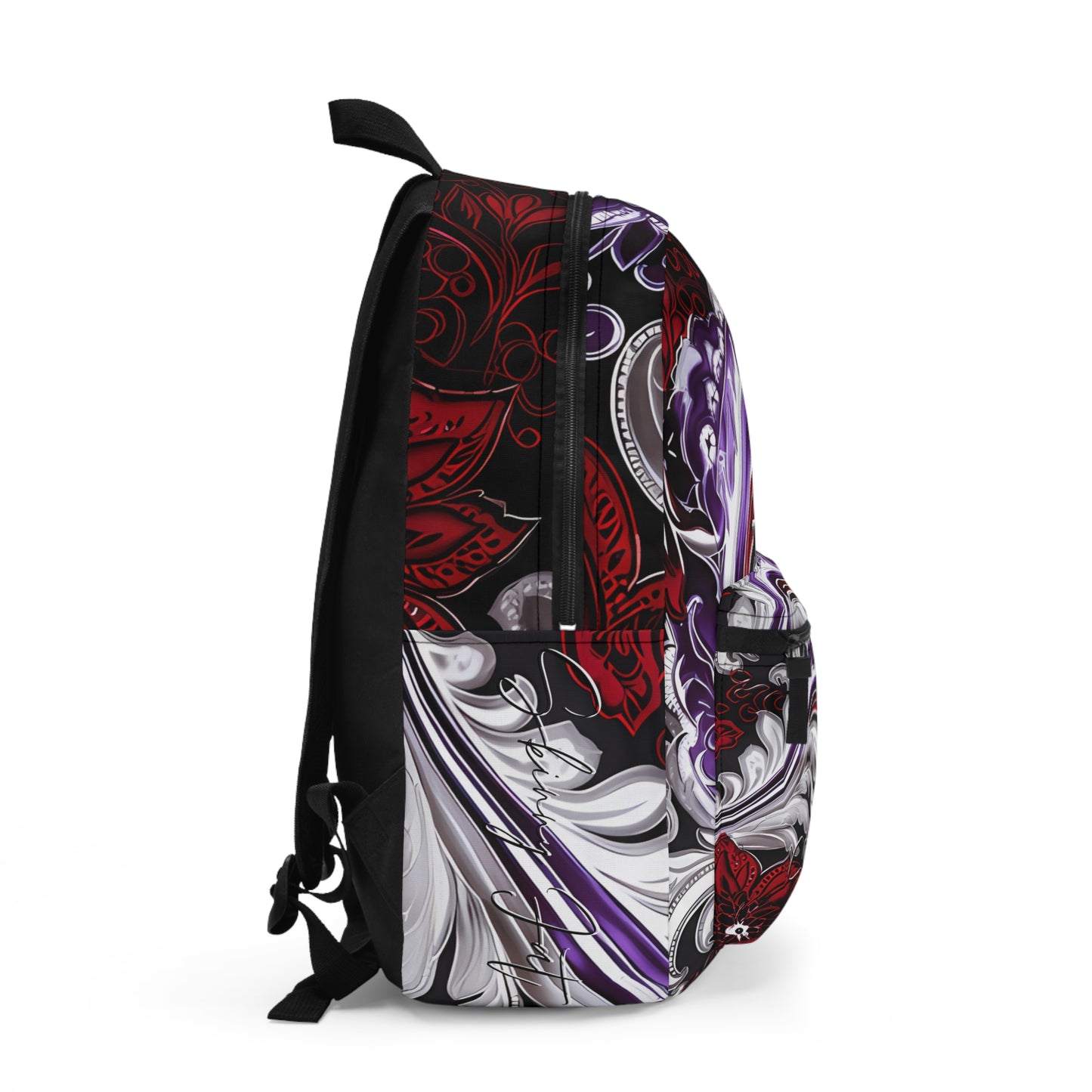 Student backpack bag paisley inspired Watercolour inspired design abstract art shoulder bag art tote creative fashion artist fashion makeup