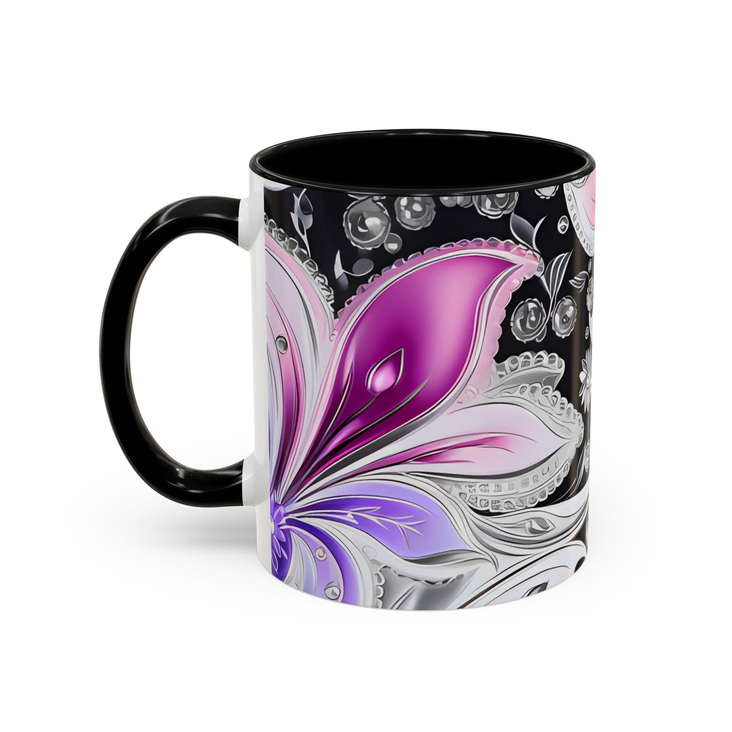 Coffee mug Paisley print ceramic Hot beverage casual soup cup keep the caffeine life alive with a morning drink of coffee regal style  11oz