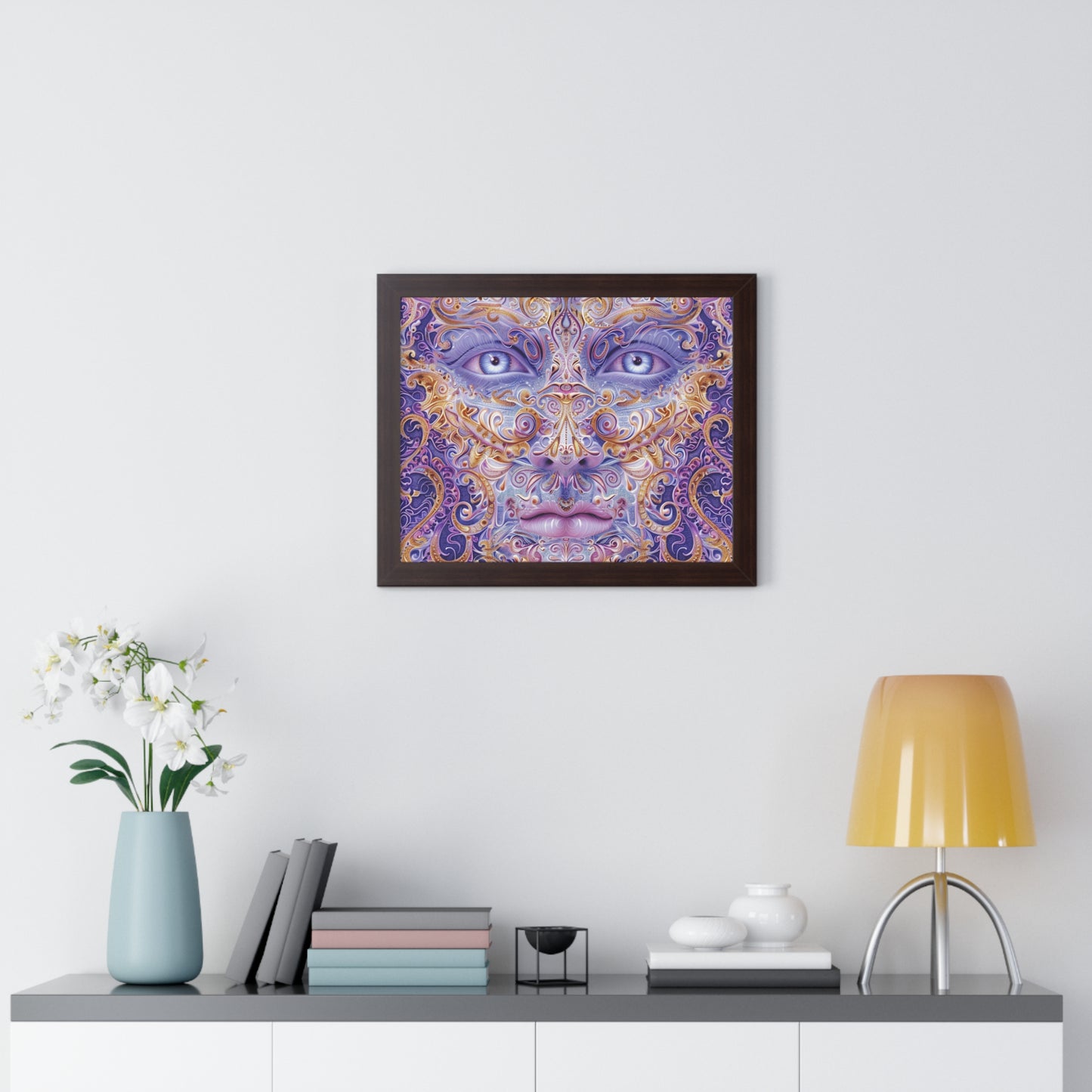 Mystical Eyes Framed Horizontal Poster - Decorative Wall Art for Home & Office