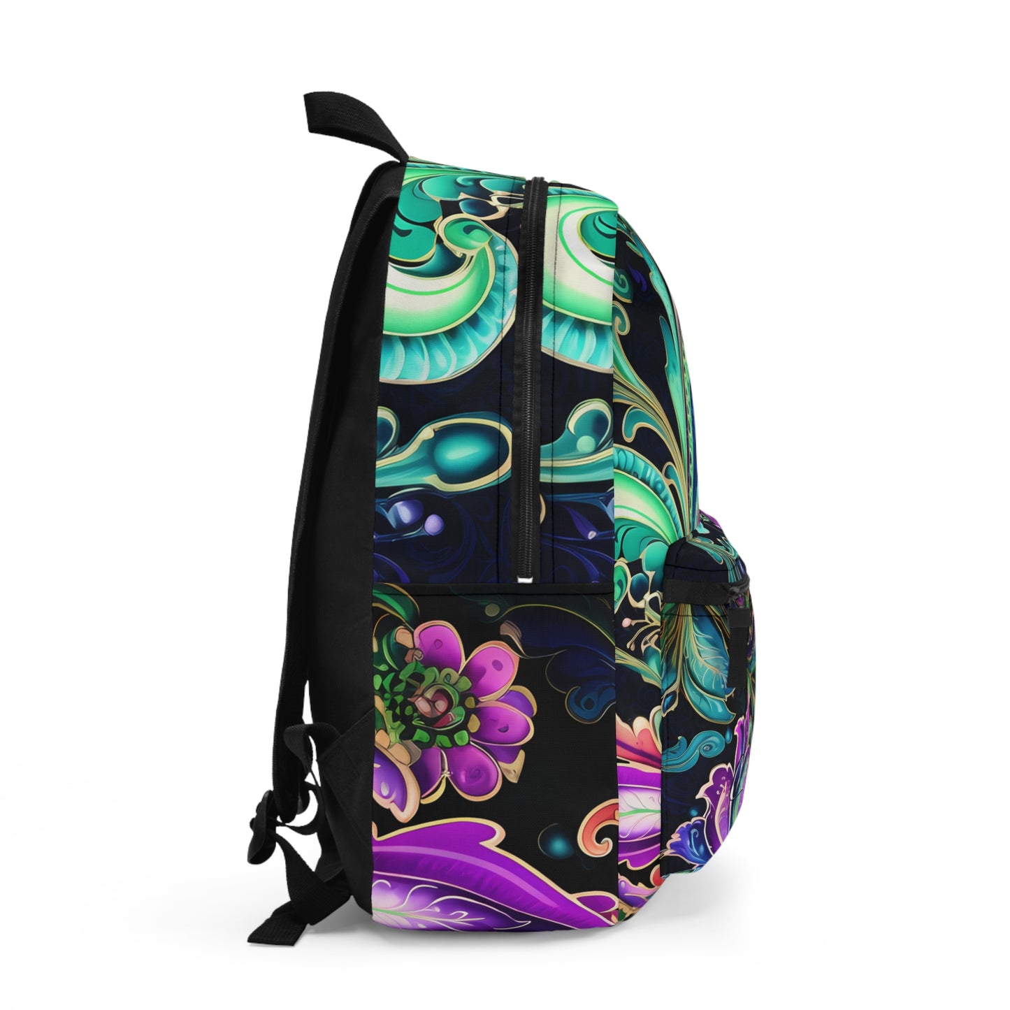 Student backpack bag paisley inspired Watercolour inspired design abstract art shoulder bag art tote creative fashion artist fashion makeup