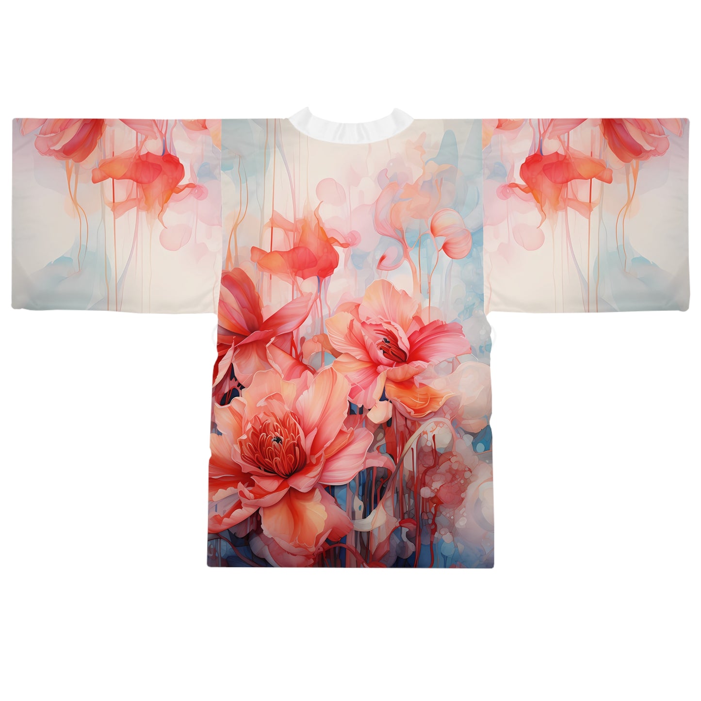 Womens kimono comfortable breathable flower design leisure wear Spring kimono love of a regal spring Feminine wear casual womens wear