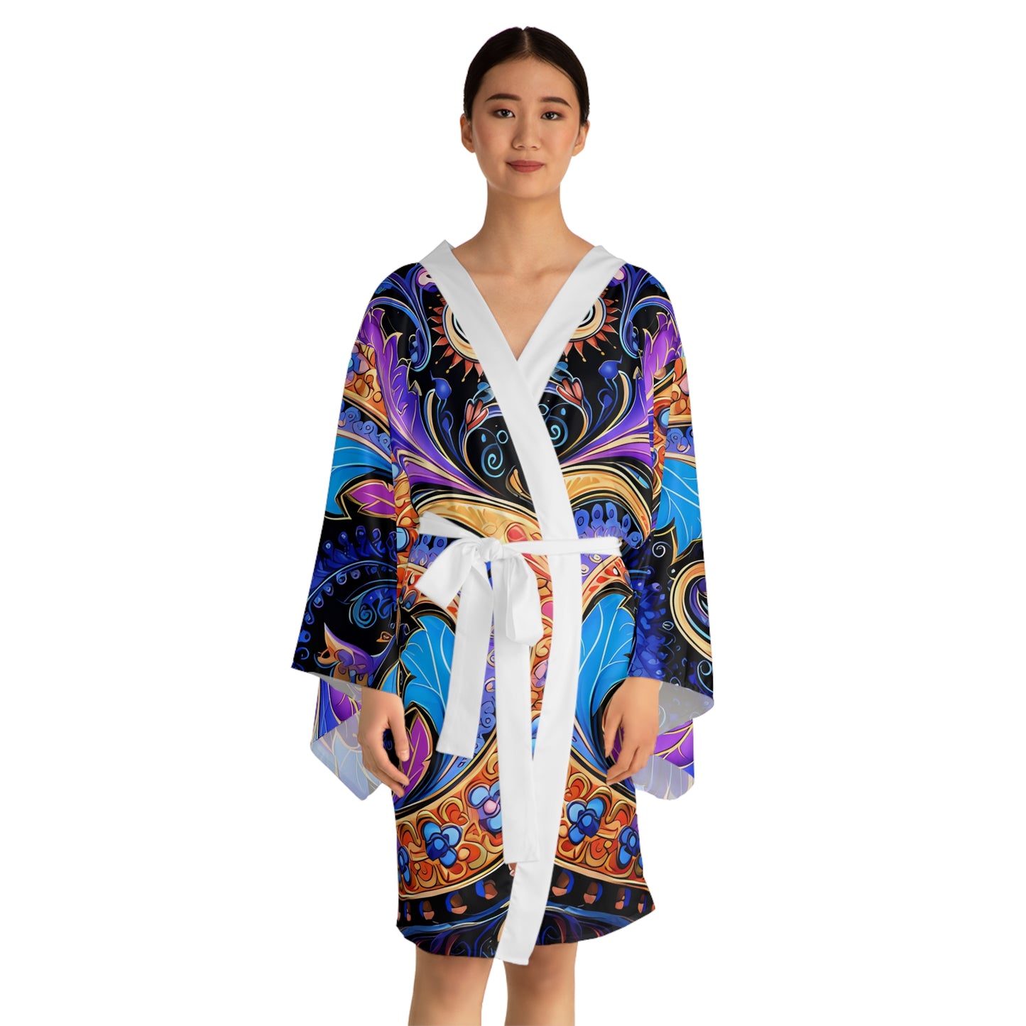 Womens kimono comfortable breathable paisley design leisure wear Spring kimono love of a regal spring Feminine wear casual womens wea