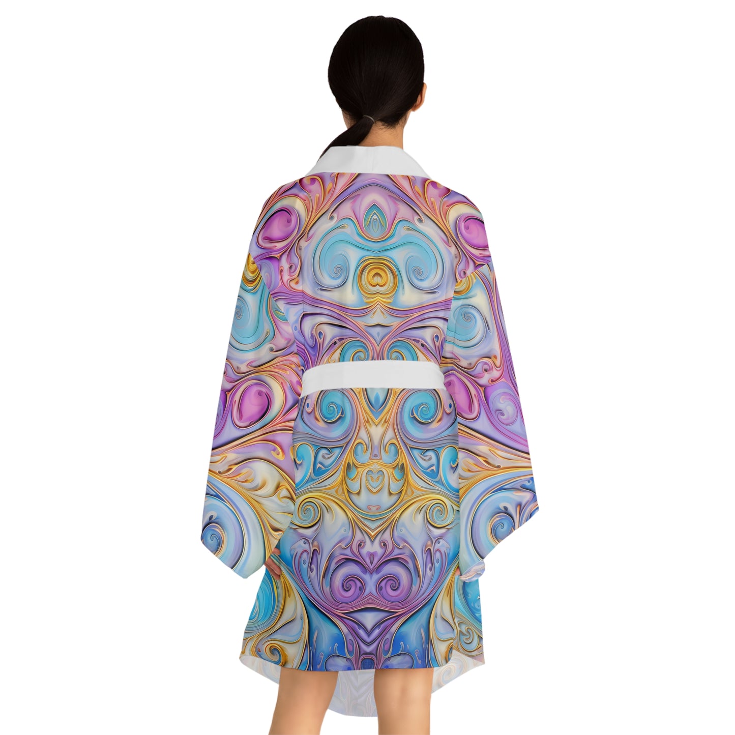 Womens kimono boho cover up breathable summer fashion light weight bohemian chic outer wear, lounge wear wrap japanese style cardigan