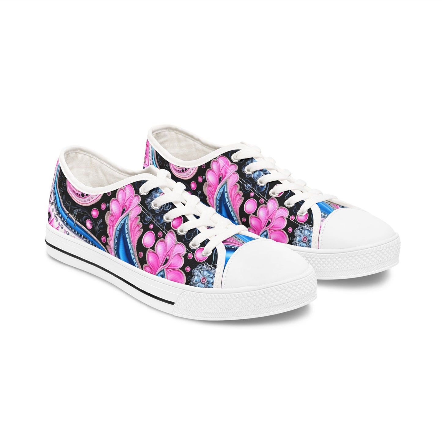 Womens Low Top abstract art print shoe low top abstract art shoes artistic sneaker abstract pattern unique footwear paisley abstract design