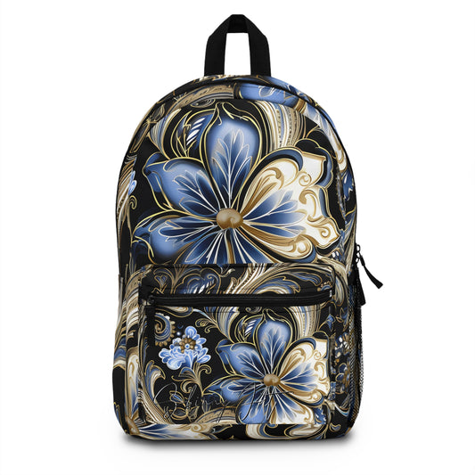 Student backpack bag paisley inspired Watercolour inspired design abstract art shoulder bag art tote creative fashion artist fashion makeup