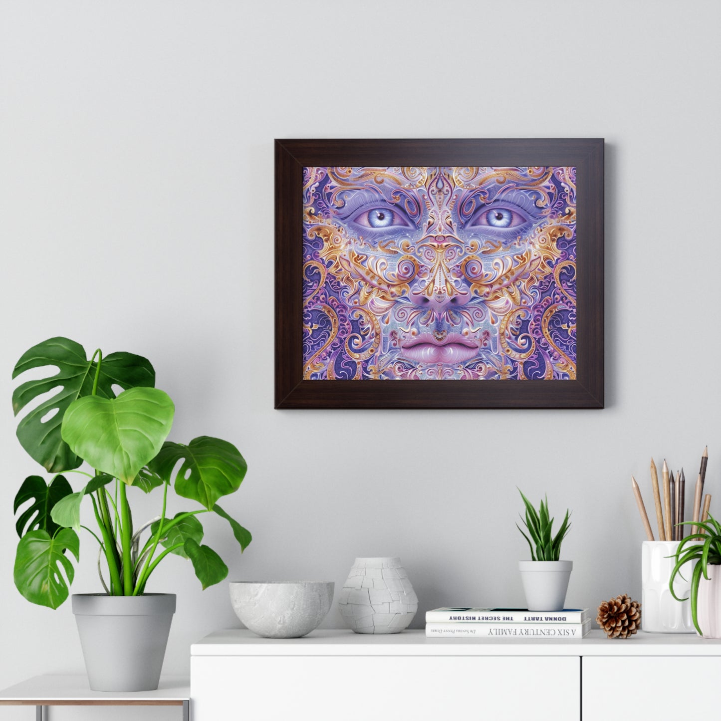 Mystical Eyes Framed Horizontal Poster - Decorative Wall Art for Home & Office