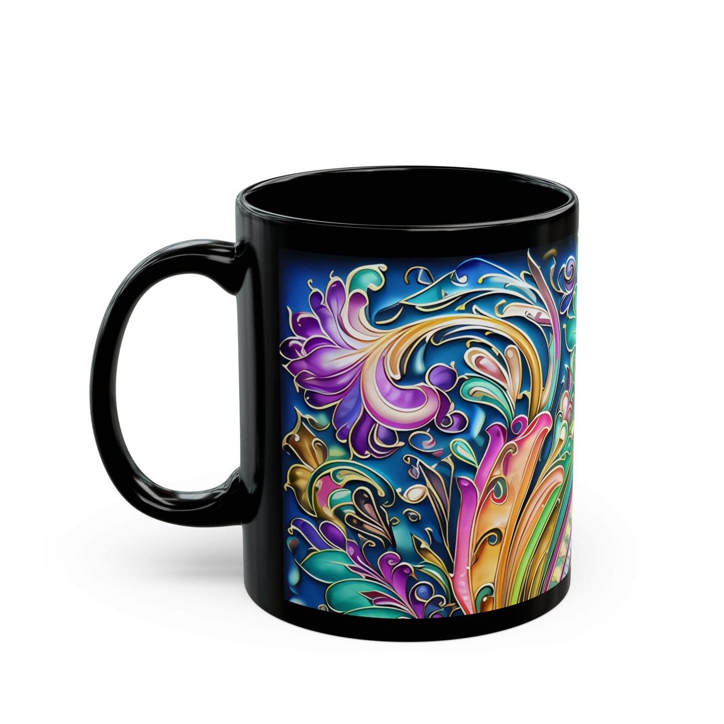 Ceramic coffee mug Ai image printed Hot beverage casual soup cup keeps the pride of Caffine alive with a morning cup of coffee Ai style 11oz