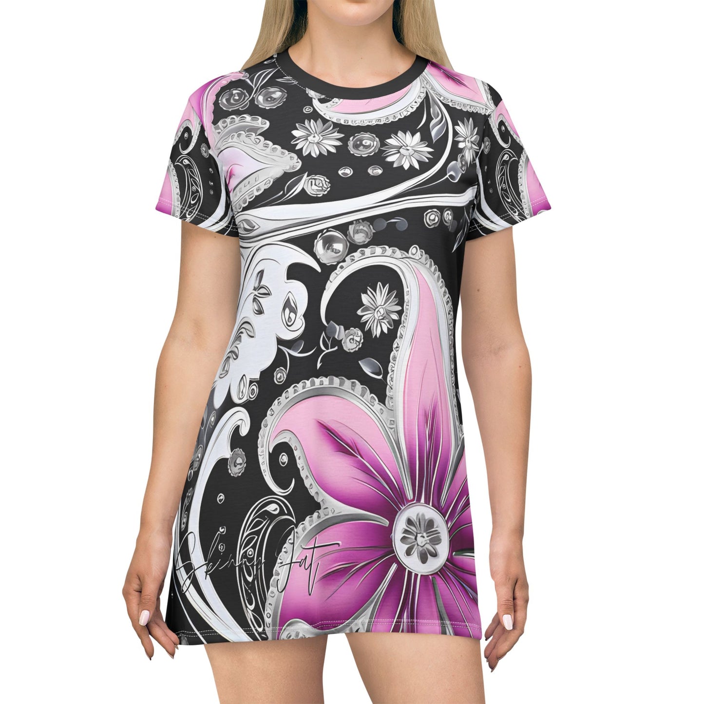 Dress T comfortable breathable paisley regal design leisure wear Spring T love of butterflies spring Feminine wear casual womens wear