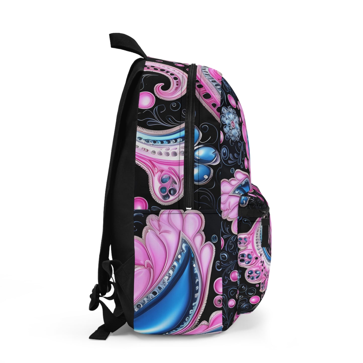 Student backpack bag paisley inspired Watercolour inspired design abstract art shoulder bag art tote creative fashion artist fashion makeup