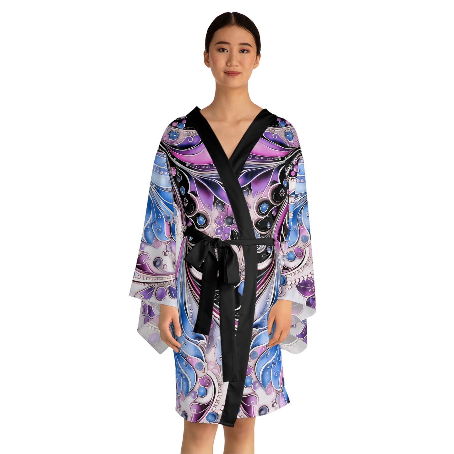 Long Sleeve Kimono Robe (AOP)