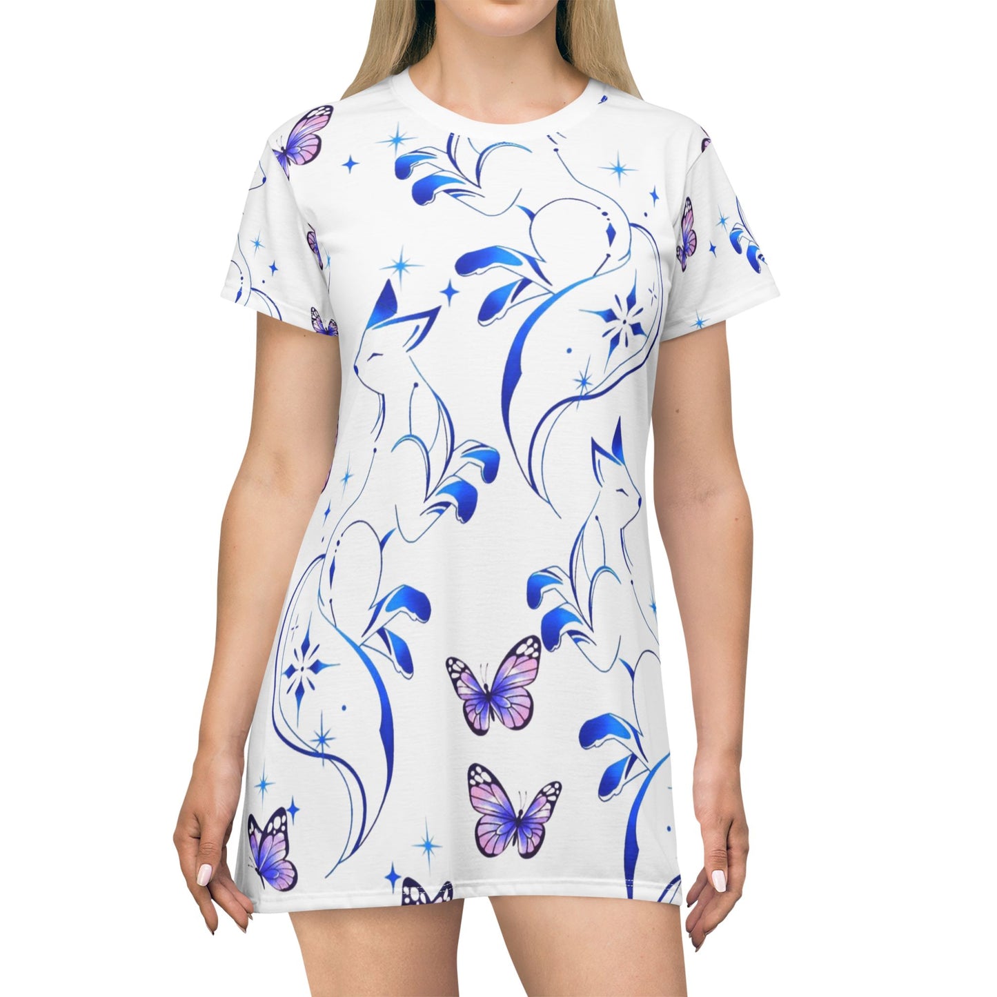 Spring dress T comfortable breathable butterfly design leisure wear Spring T love of butterflies spring Feminine wear casual women's wear