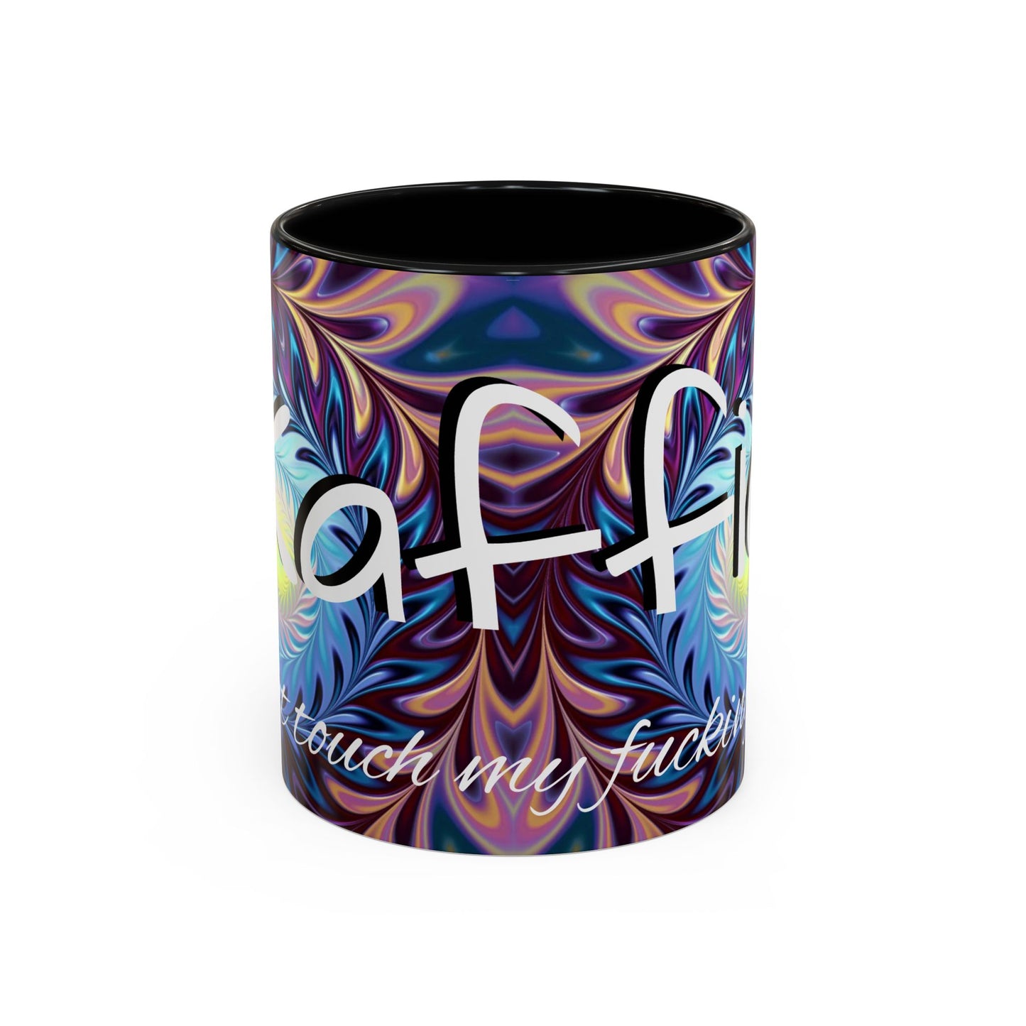 Kaffie cup print ceramic coffee mug Hot beverage soup mug keep the street life alive with a morning cup of coffee graffiti regal style 11oz