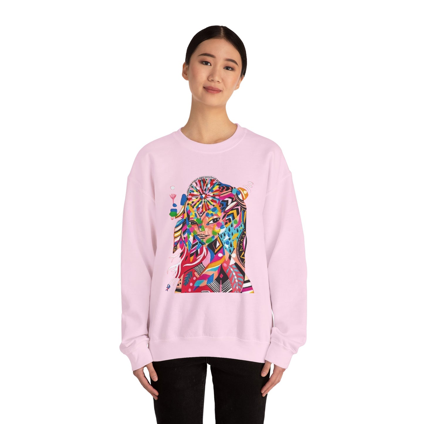 Crewneck Sweatshirt street art as a gift for anyone printed on a fashionable sweater back to school style sweat T