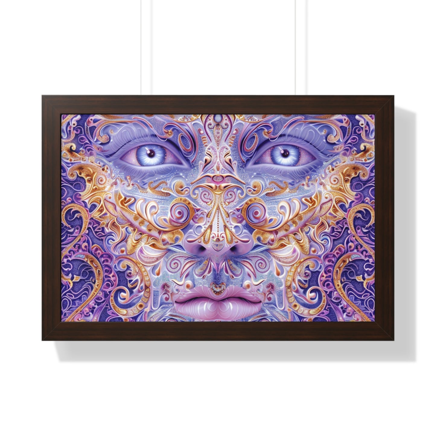 Mystical Eyes Framed Horizontal Poster - Decorative Wall Art for Home & Office