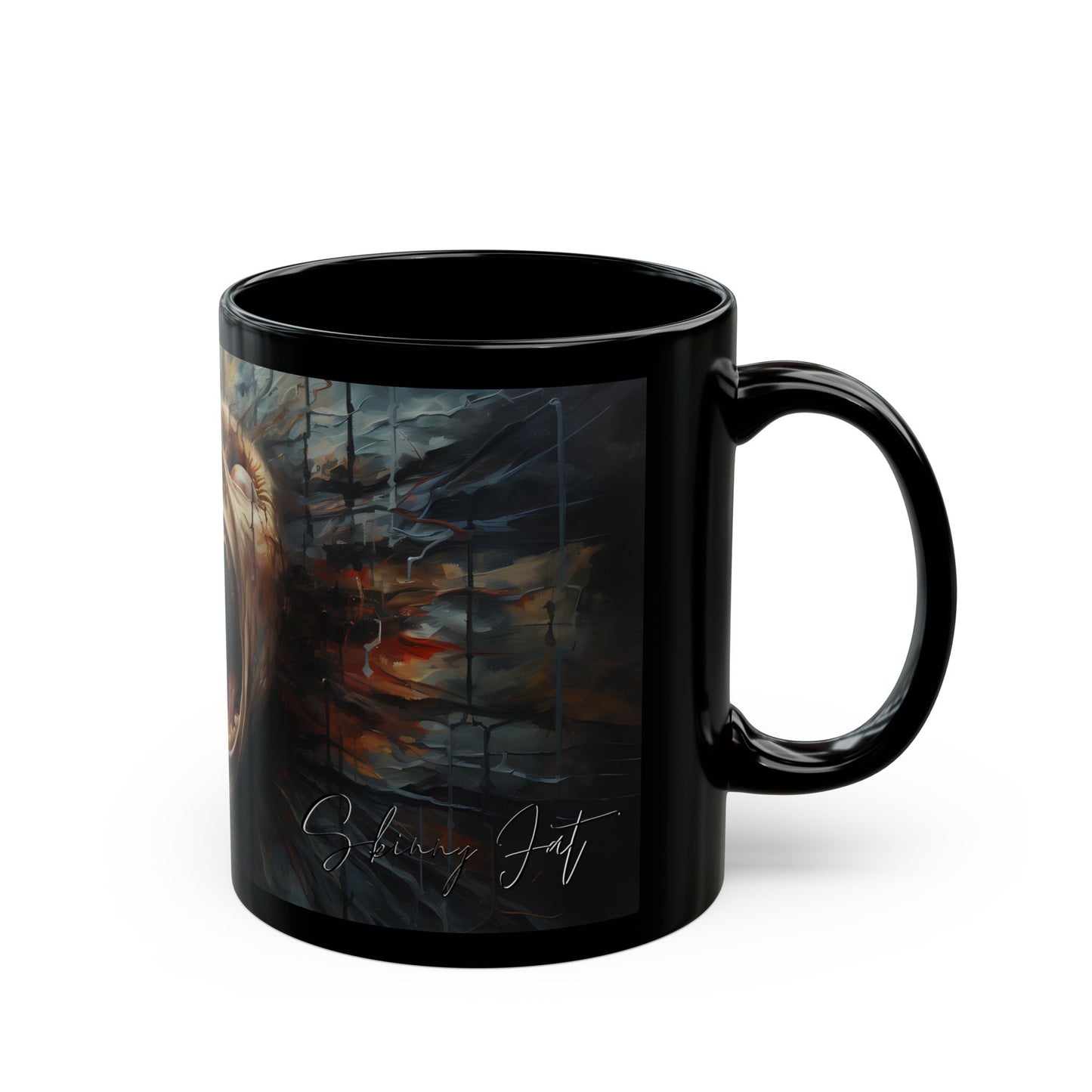 Ceramic coffee mug Ai image printed Hot beverage casual soup cup keeps the pride of Caffine alive with a morning cup of coffee Ai style 11oz