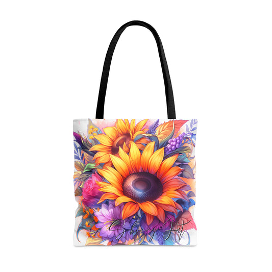 Tote bag featureing a beautiful flower image on both sides perfect for nature lovers gift and those who appreciate the beauty of flowers