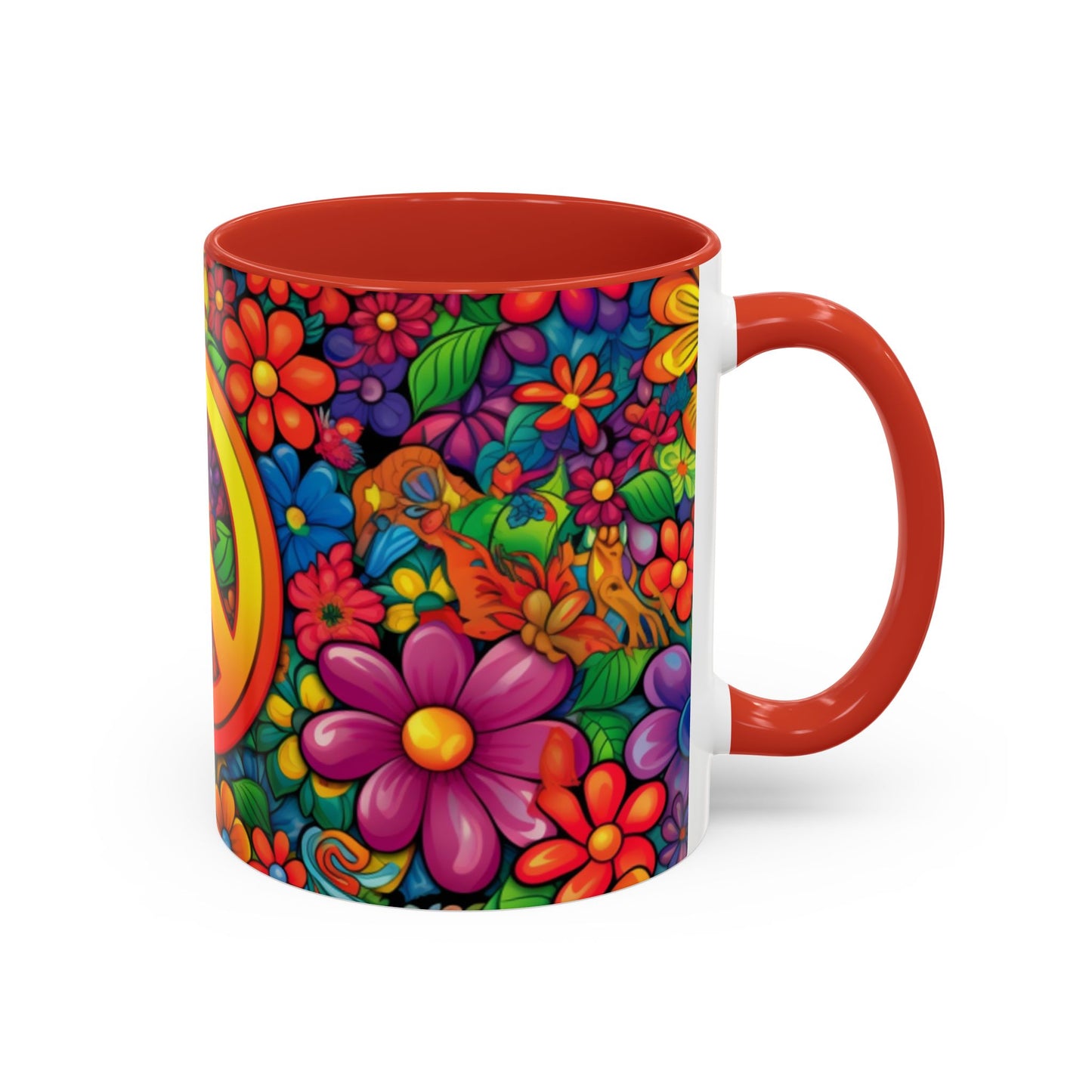 Flower print ceramic coffee mug Hot beverage casual soup mug keep the caffine life alive with a morning cup of coffee Ai tech style