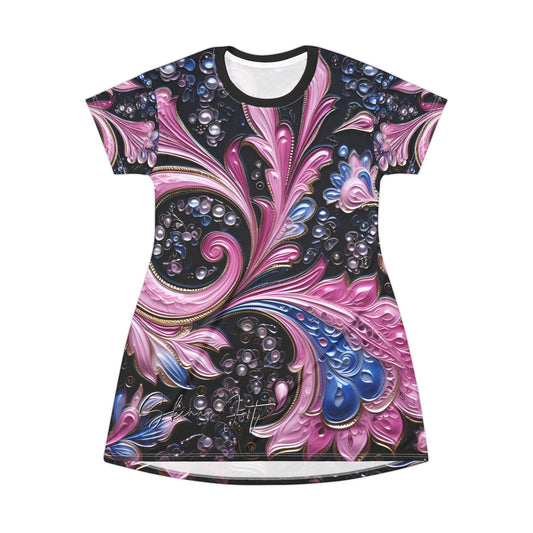 Dress T gift of comfortable breathable flower design leisure wear Spring T love of paisleys spring Feminine wear casual women's wear