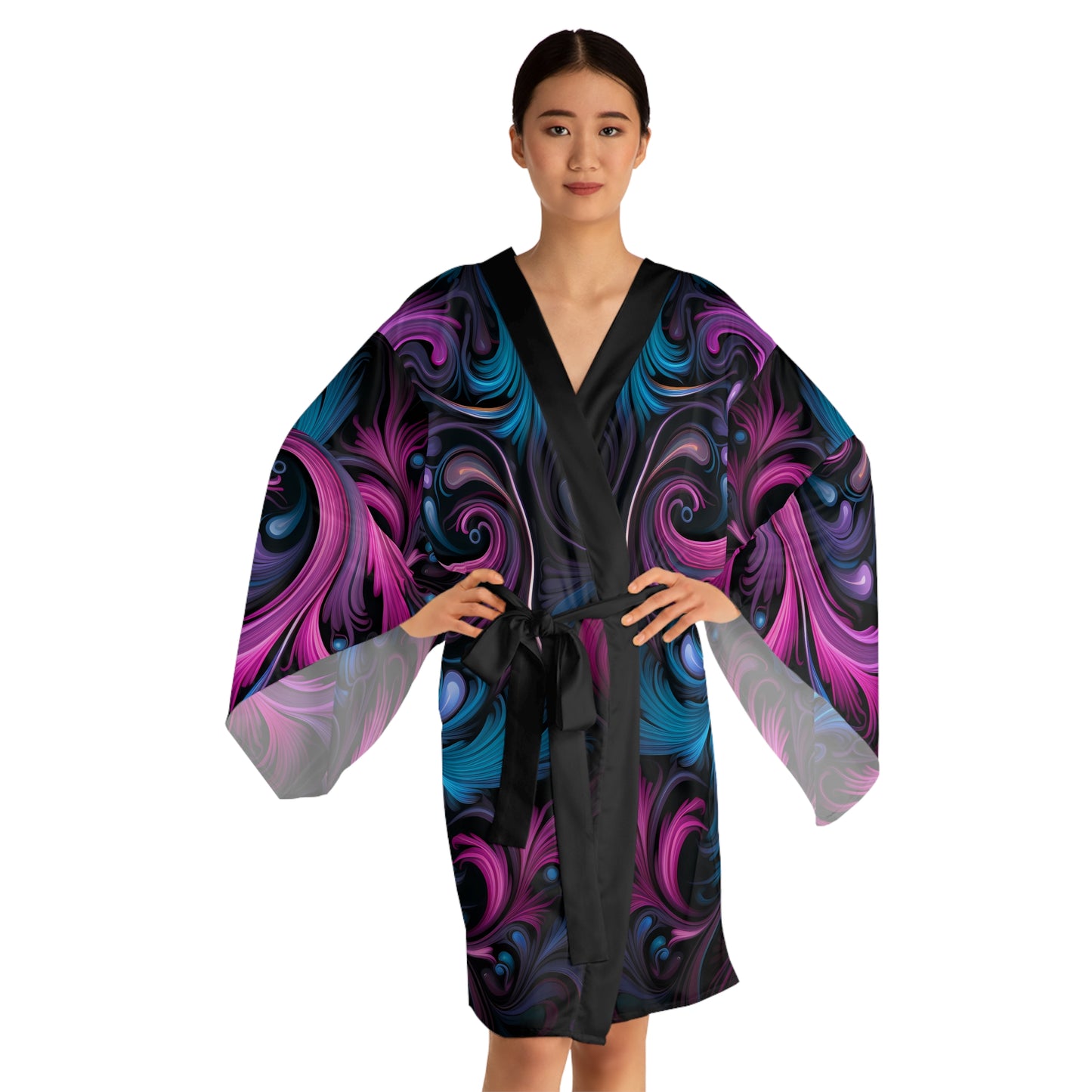 Womens kimono comfortable breathable paisley design leisure wear Spring kimono love of a regal spring Feminine wear casual womens wear