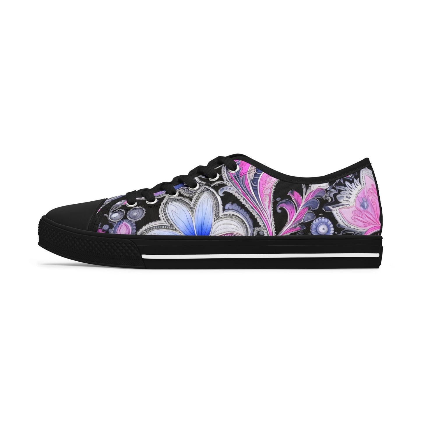 Womens Low Top abstract art print shoe low top abstract art shoes artistic sneaker abstract pattern unique footwear paisley abstract design