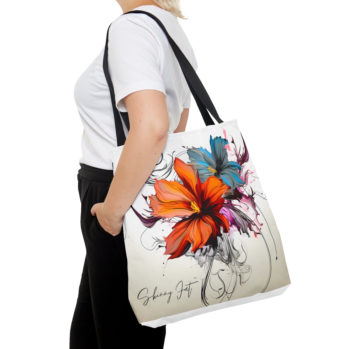 Tote bag for the flower artist lover oil painting inspired Water colour inspired design abstract art tote bag painting tote creative fashion