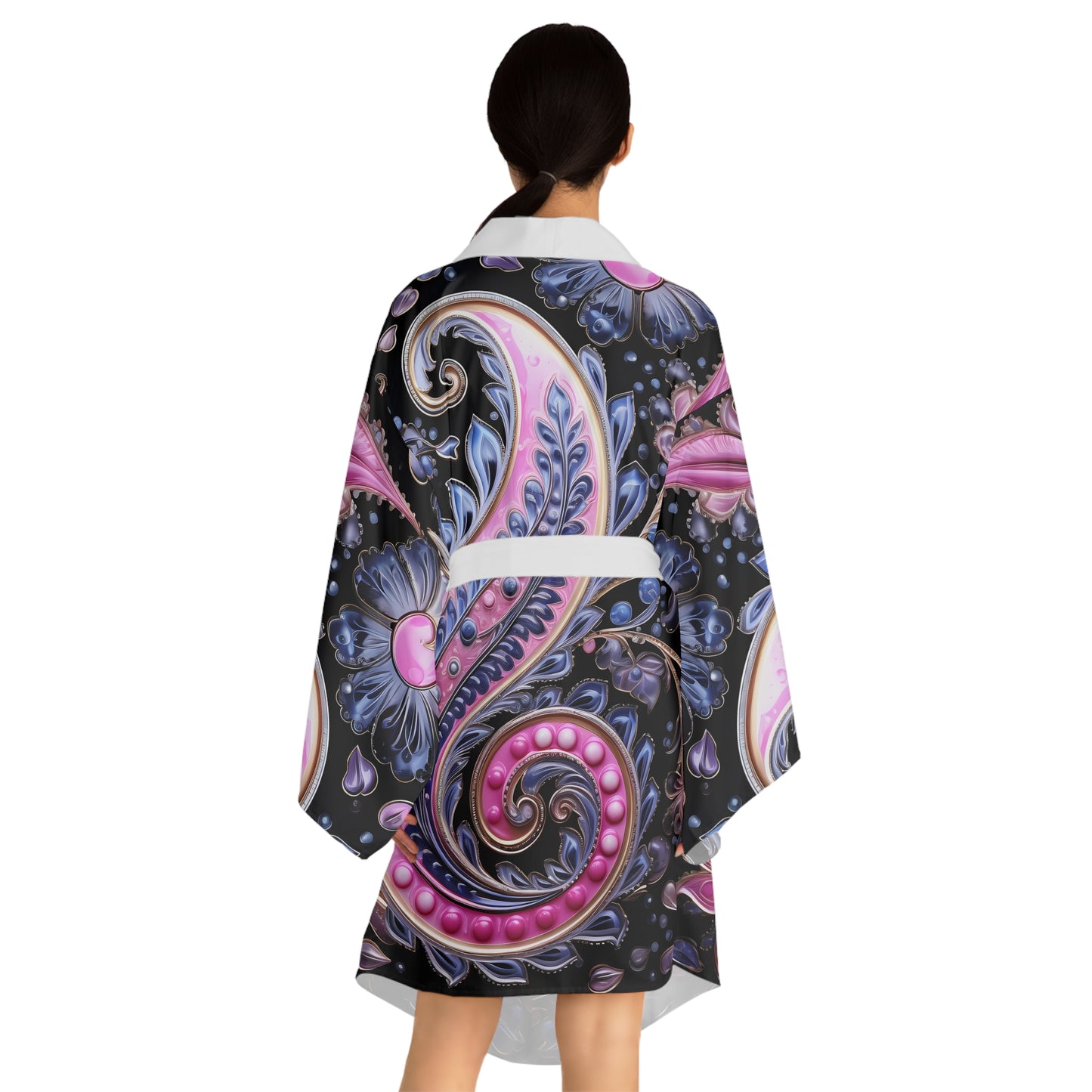 Womens kimono comfortable breathable paisley design leisure wear Spring kimono love of a regal spring Feminine wear casual womens wear