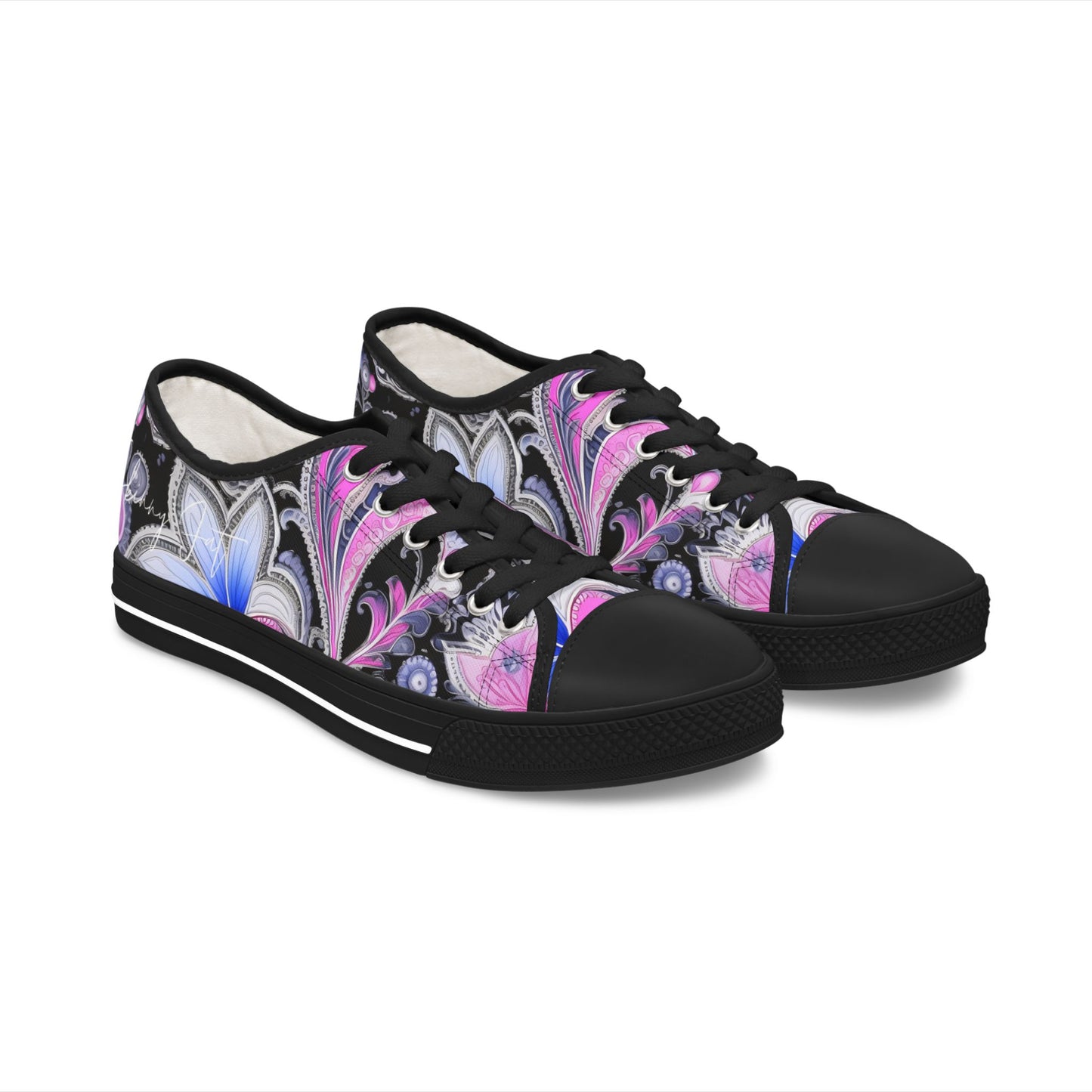 Womens Low Top abstract art print shoe low top abstract art shoes artistic sneaker abstract pattern unique footwear paisley abstract design