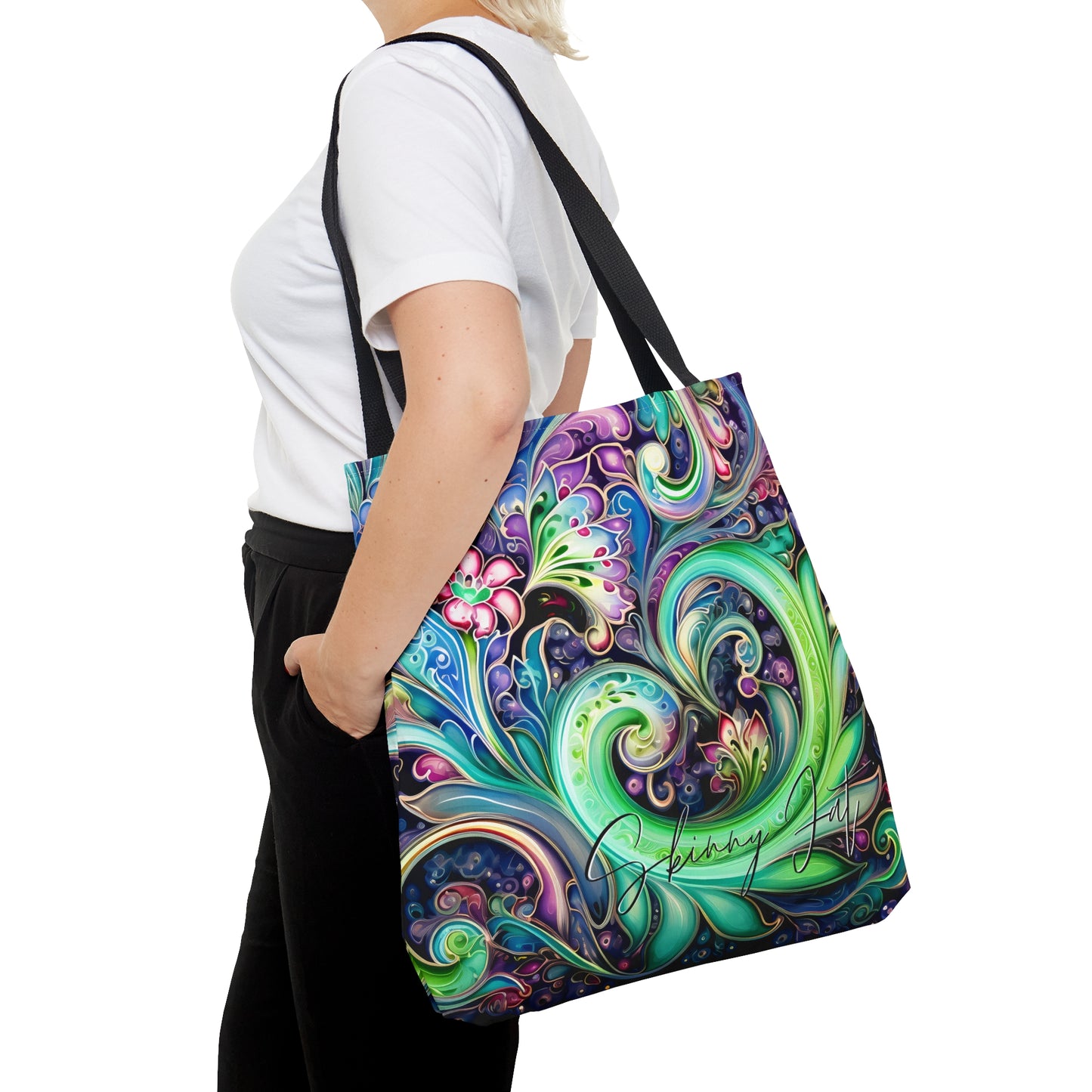 Tote bag for the flower artist lover oil painting inspired Water colour inspired design abstract art tote bag painting tote creative fashion