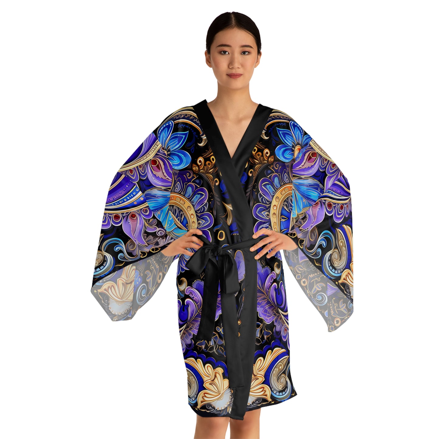 Womens kimono comfortable breathable paisley design leisure wear Spring kimono love of a regal spring Feminine wear casual womens wea