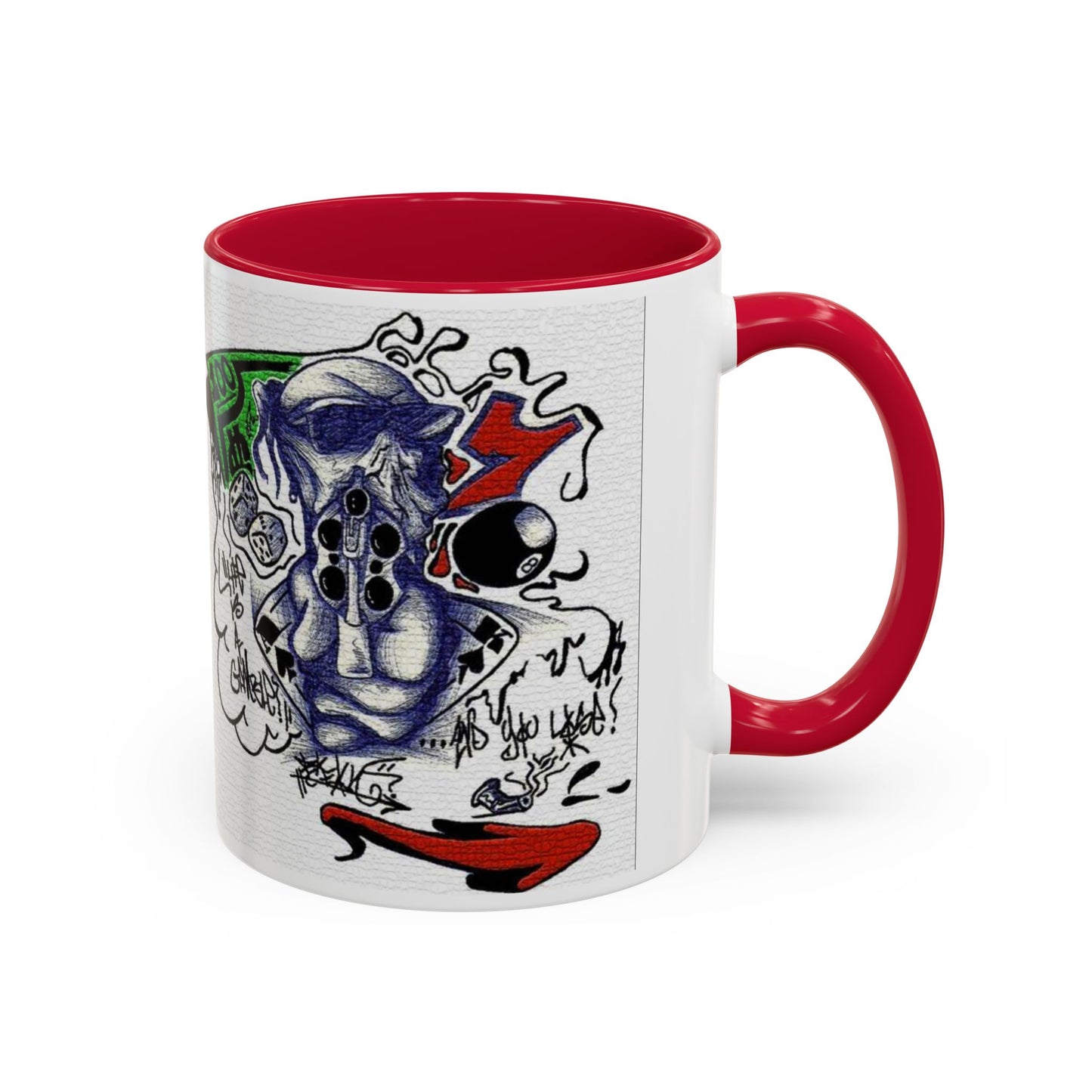 Colorful Mugs, 11oz, graffiti mug, skinny fat