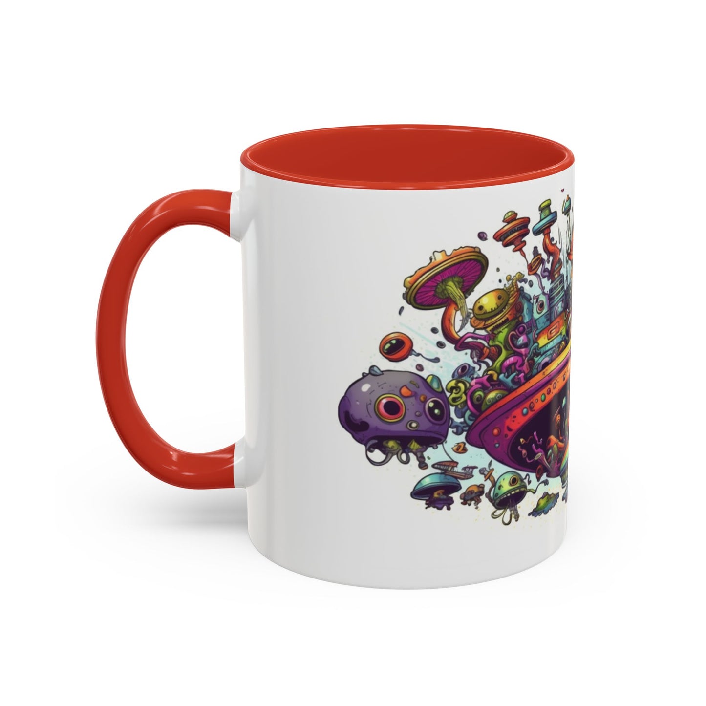 Graffiti print ceramic coffee mug Hot beverage casual soup mug keep the street life alive with a morning cup of coffee graffiti style 11oz