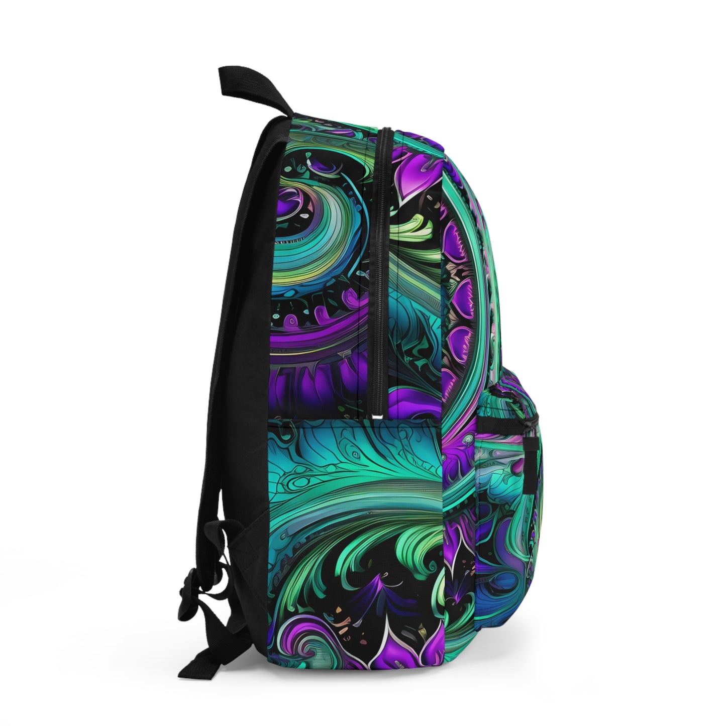 Student backpack bag paisley inspired Watercolour inspired design abstract art shoulder bag art tote creative fashion artist fashion makeup