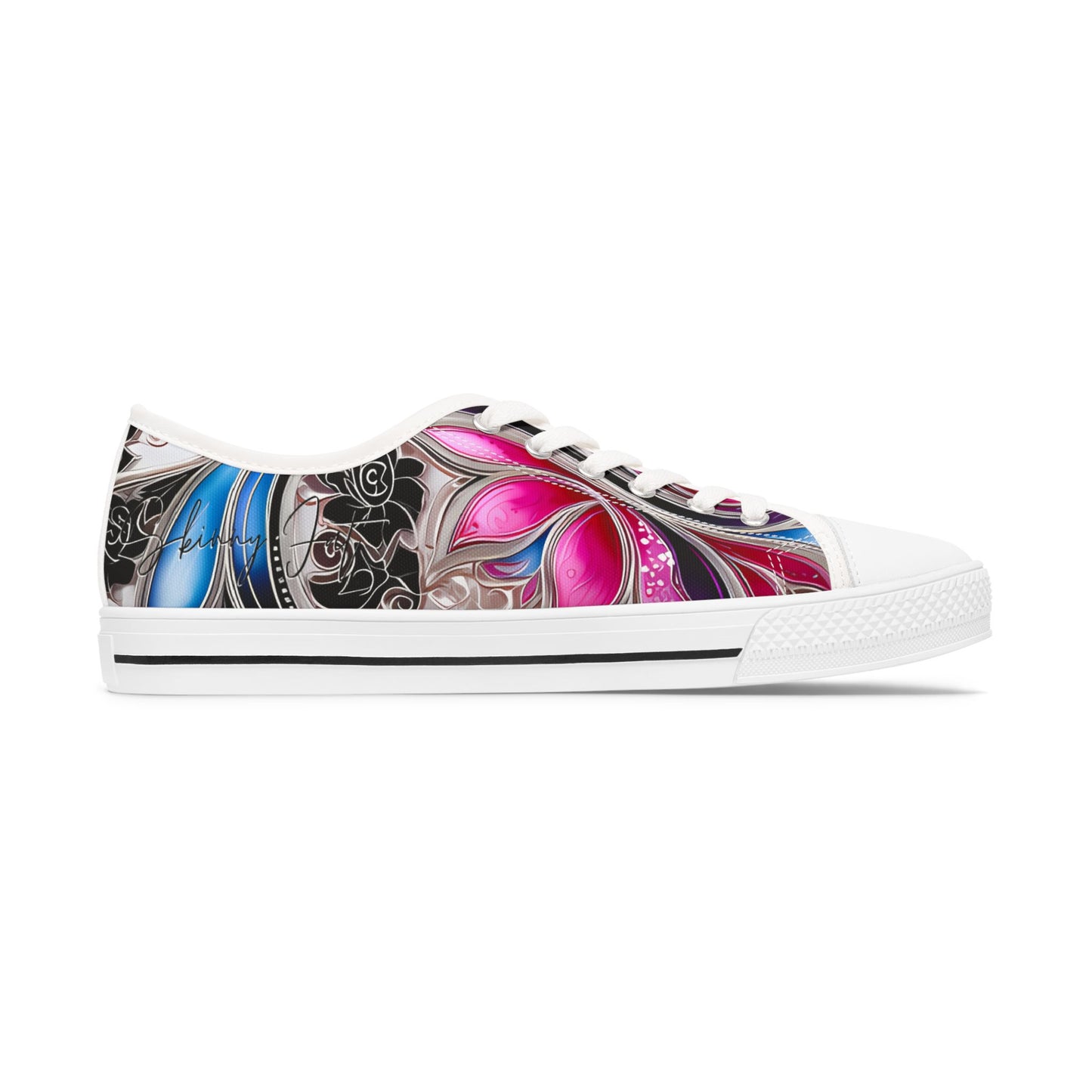 Womens Low Top abstract art print shoe low top abstract art shoes artistic sneaker abstract pattern unique footwear paisley abstract design